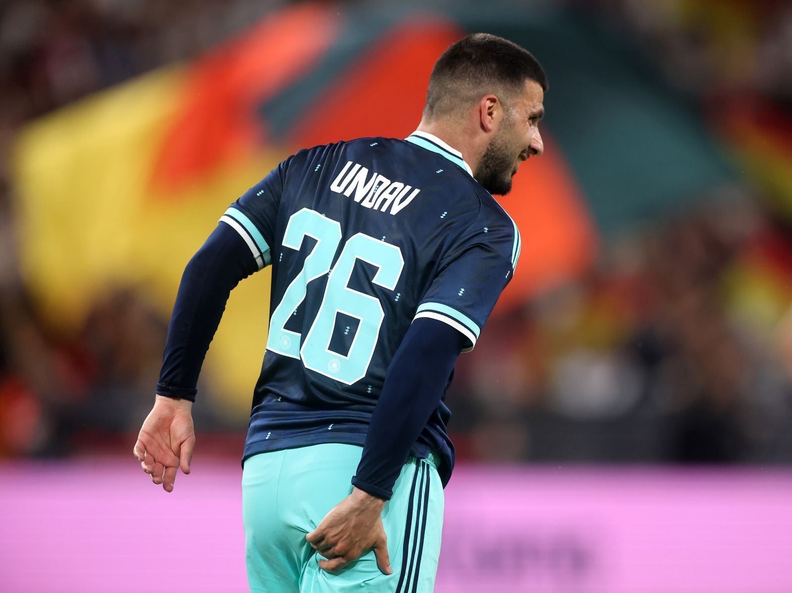 Deutschlands Deniz Undav war mit zwei Toren und einer Vorlage einer der Matchwinner beim vorletzten Test der Deutschen gegen Finnland in Mainz vor dem ersten WM 2026-Pflichtspiel gegen Curaçao am Sonntag, 14. Juni, 19 Uhr (ARD). Was, wo, wann? Alles, was man über die WM in den USA, Kanada und Mexiko wissen muss, findet sich hier in kompakter Form.  (Bild: 2026 Getty Images/Alex Grimm)