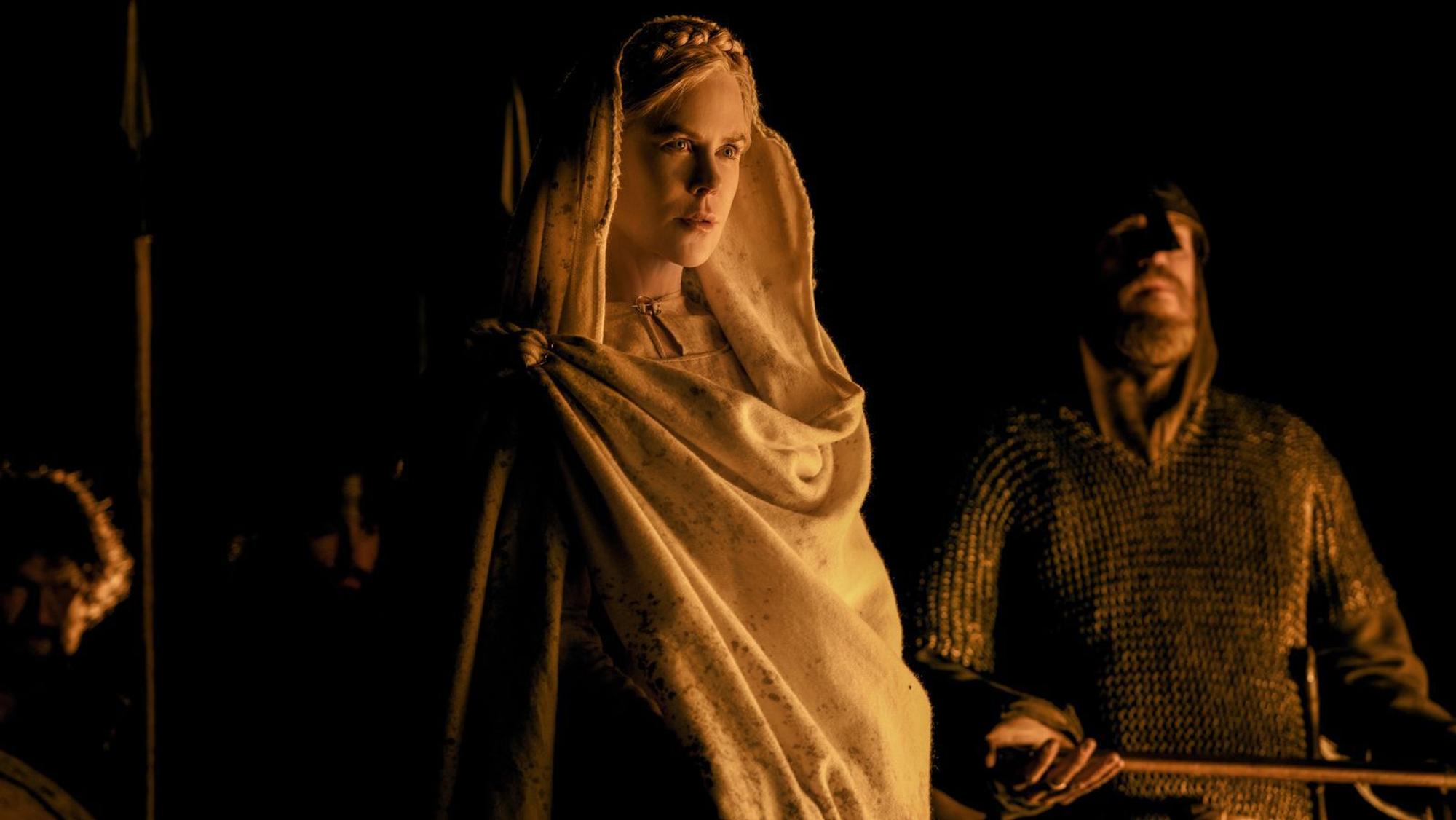 Amleths Mutter, Königin Gudrún (Nicole Kidman), wurde von Fjölnir, dem Bruder ihres Ehemannes, entführt und zur Frau genommen. (Bild: ZDF/Aidan Monaghan)