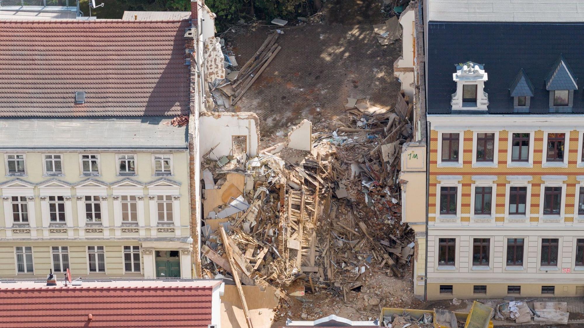 Nach dem Hauseinsturz in Görlitz