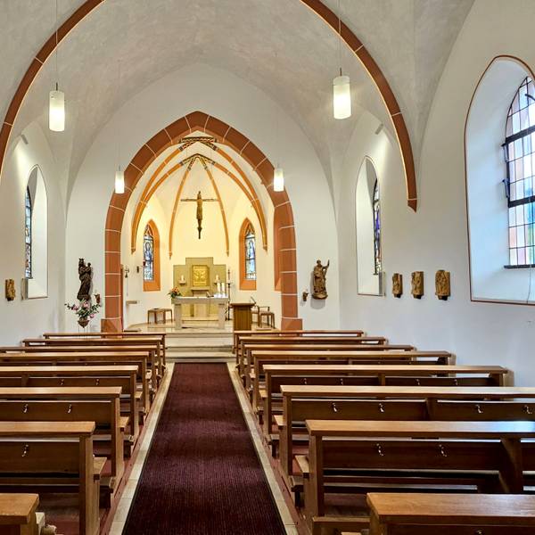 Blick in den Innenraum der Kapelle in Kall-Golbach.