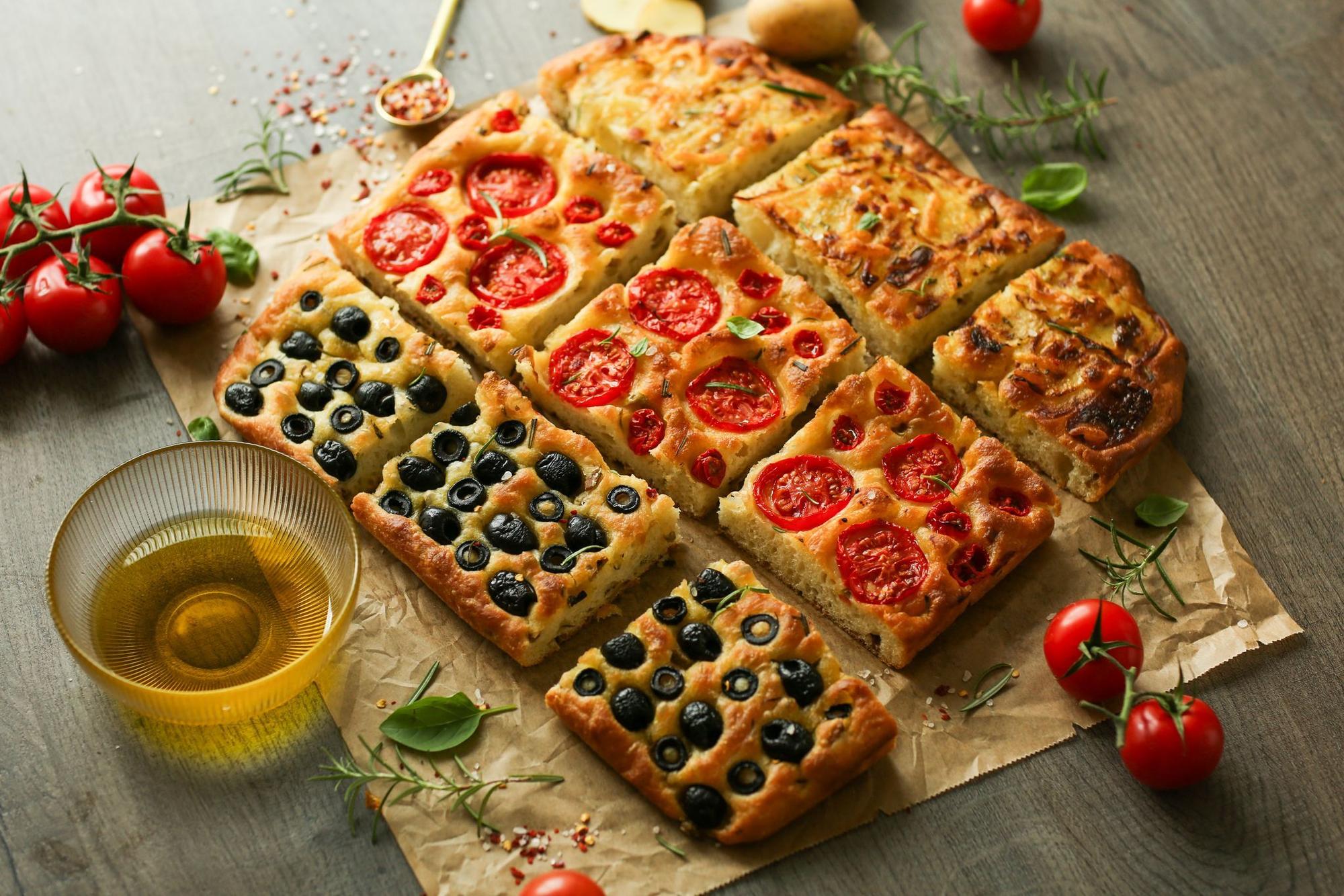 Focaccia in Deutschlandfarben