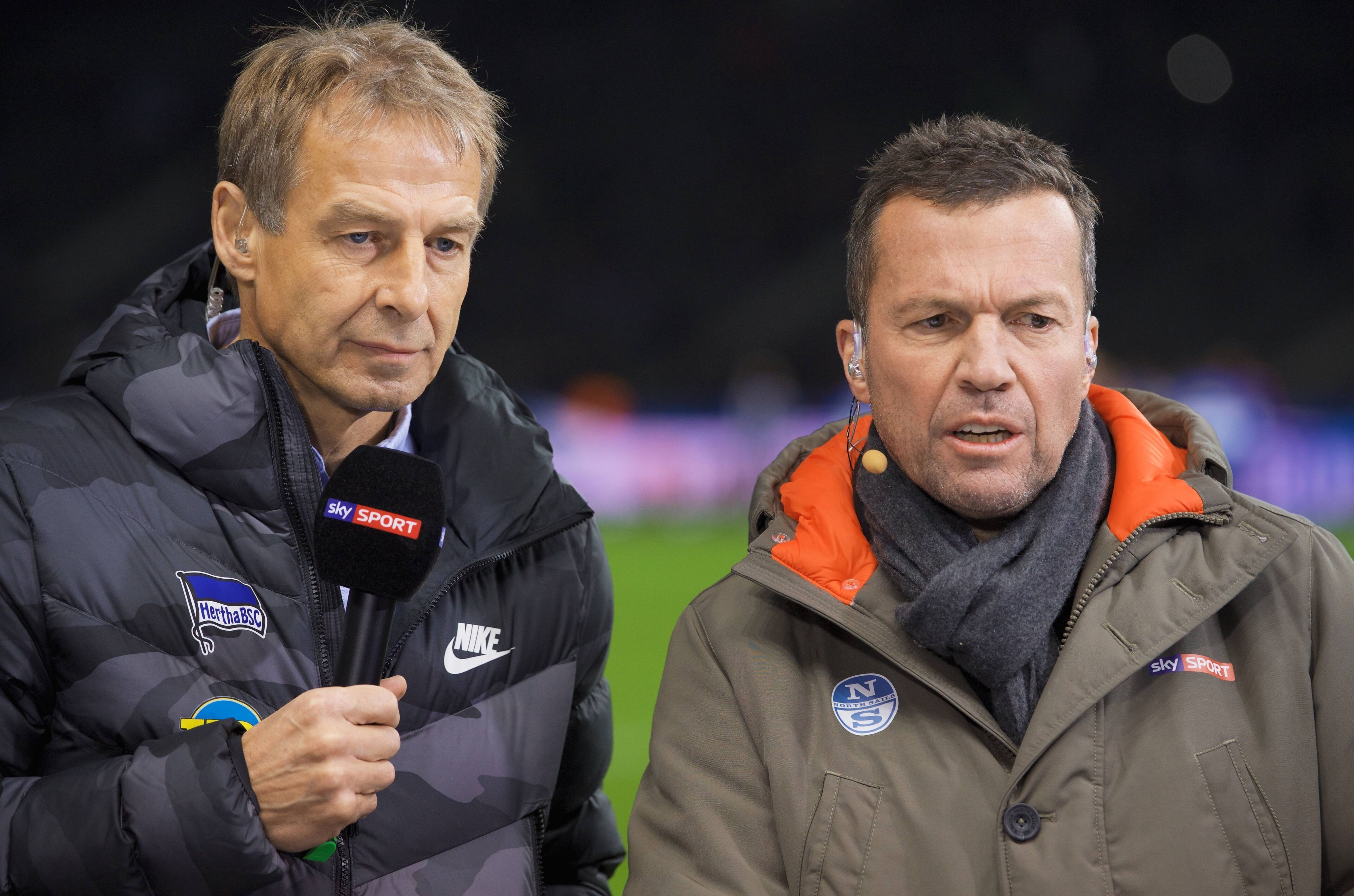 Jürgen Klinsmann und Lothar Matthäus arbeiten inzwischen auch gerne als TV-Experten.