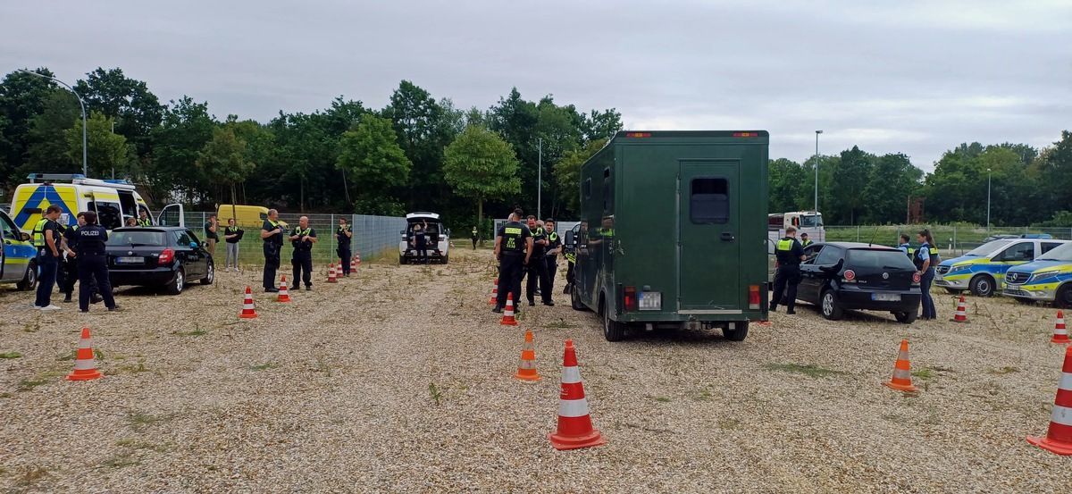 Kontrollmaßnahmen der Polizei in der Grenzregion