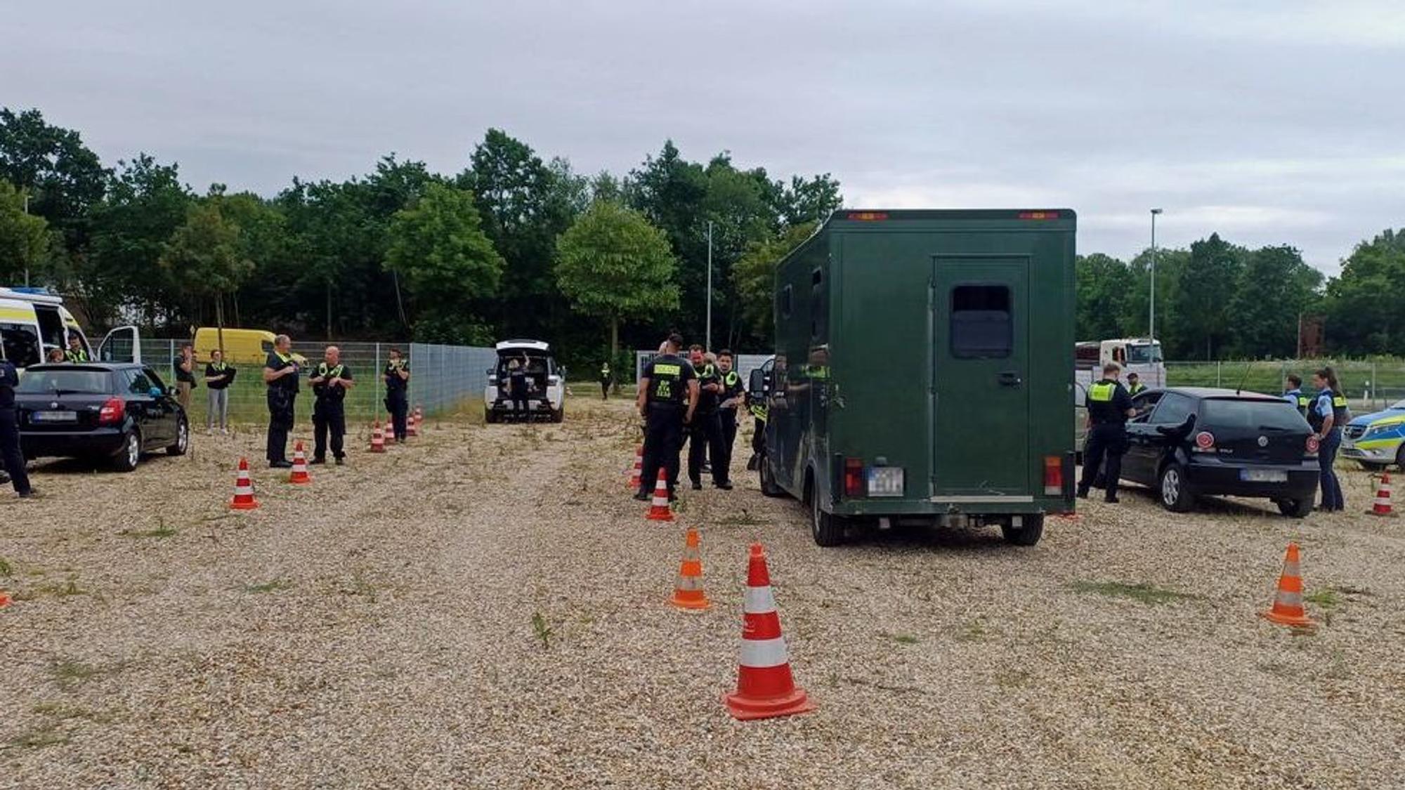 Kontrollmaßnahmen der Polizei in der Grenzregion