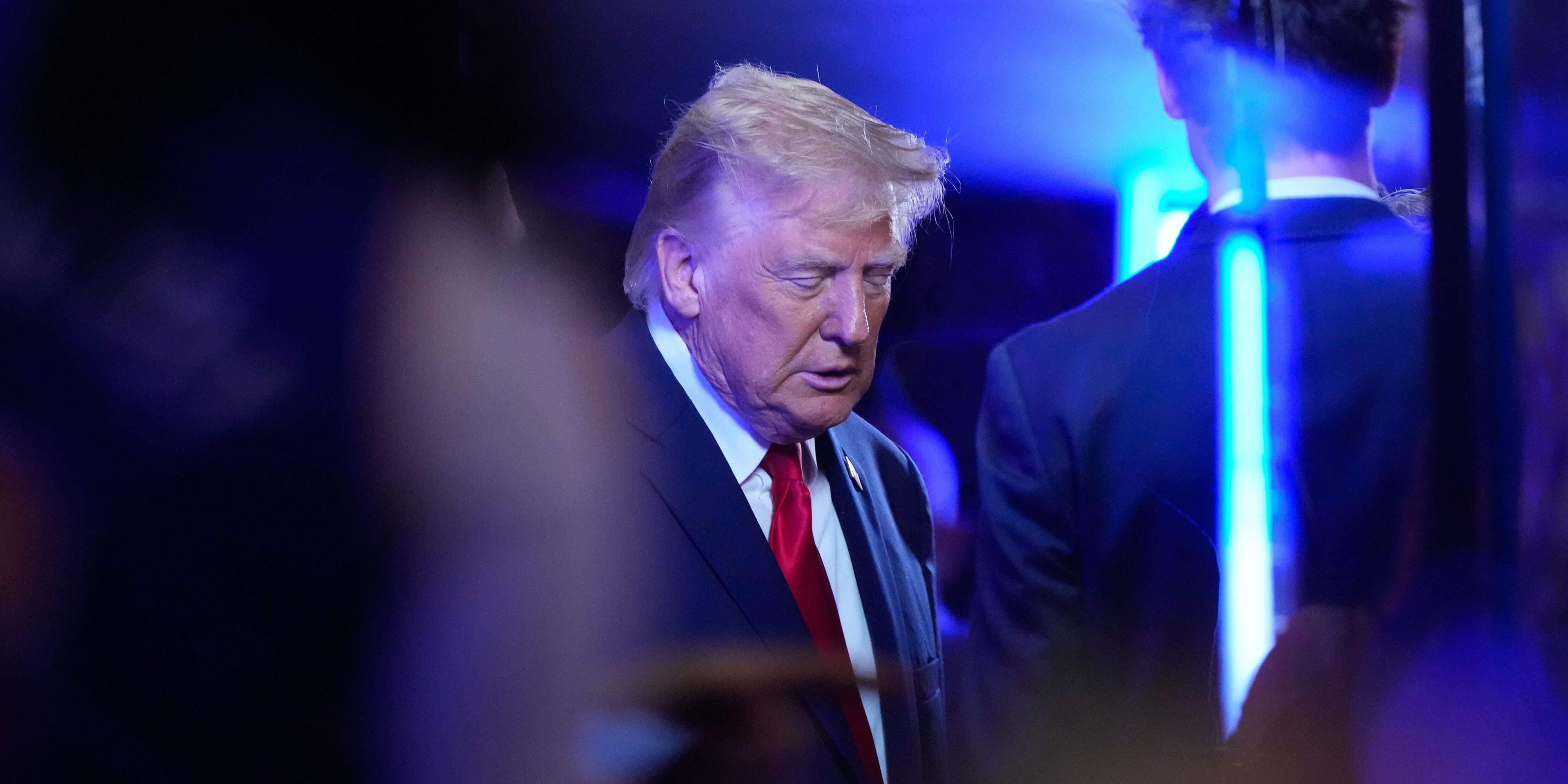 US-Präsident Donald Trump bei der NBA-Partie zwischen den New York Knicks und den San Antonio Spurs.