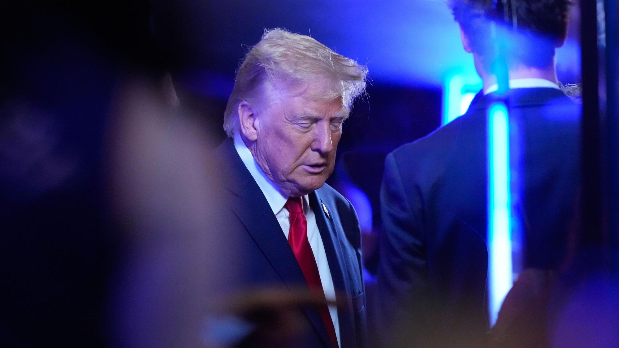 US-Präsident Donald Trump bei der NBA-Partie zwischen den New York Knicks und den San Antonio Spurs.