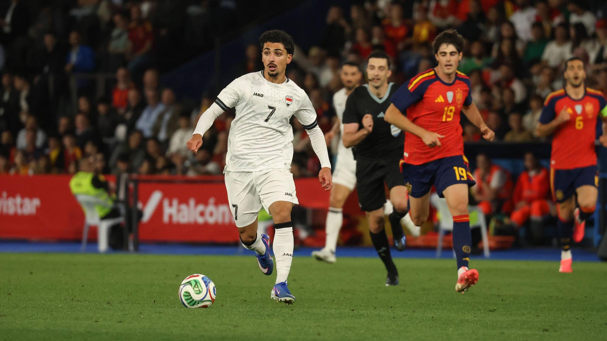 Spain - FIFA friendly - Spain vs Iraq - 04/06/2026 SPAIN, LA CORUNA, JUNE 04: Youssef Amyn of Iraq during the FIFA friendly football match between Spain and Iraq at Riazor Stadium on June 04, 2026 in La Coruna, Spain. Photo by Manuel Blondeau/ AOP.Press La Coruna Estadio Riazor Galicia Spain Copyright: x ManuelxBlondeau/AOP.Pressx AOP20260604-00187