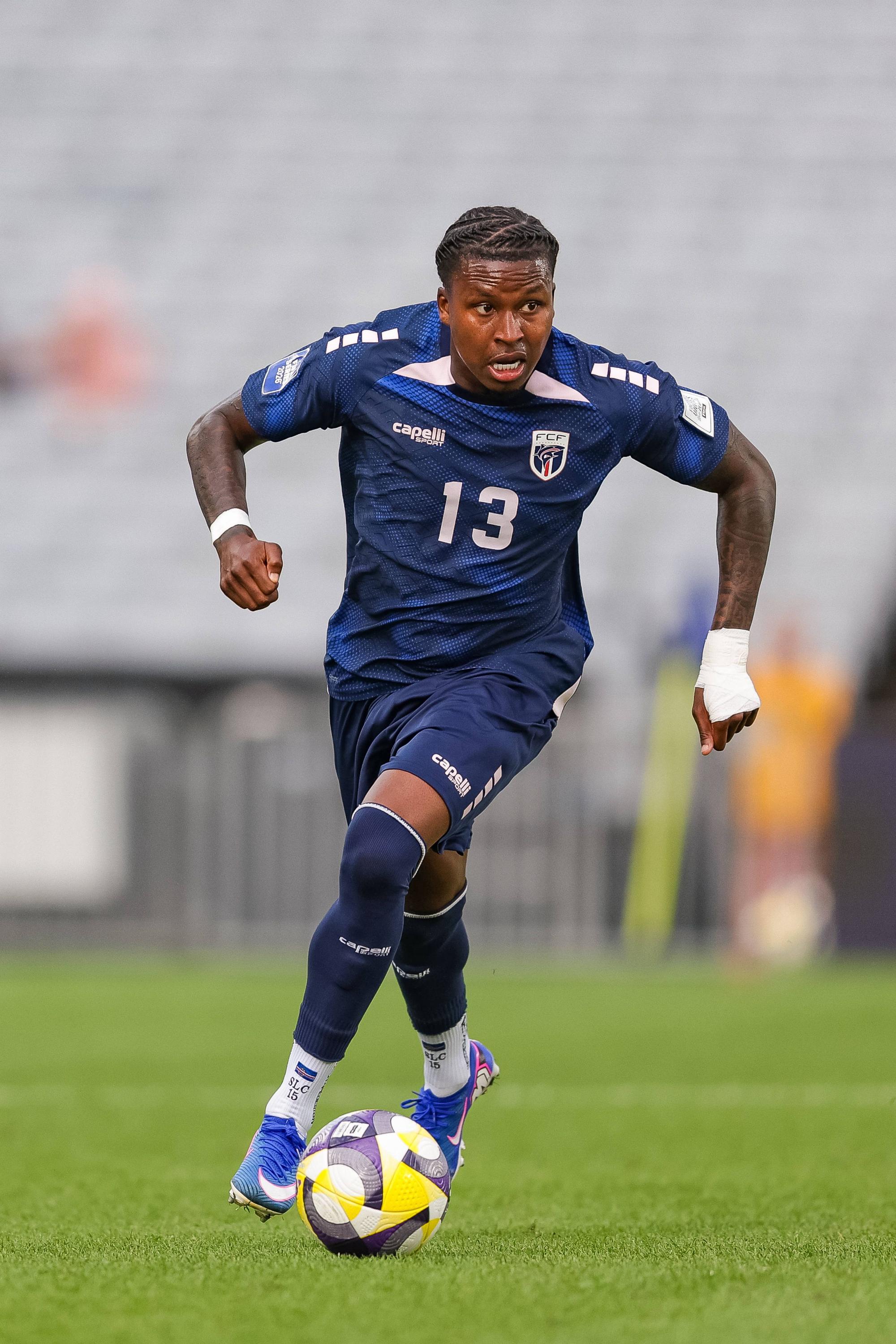 Cape Verde s Sidny Cabral during Finland v Cape Verde, FIFA series international football match at Eden Park, Auckland, New Zealand on Monday 30 March 2026. Photo credit: Joshua Devenie / Copyright: xx