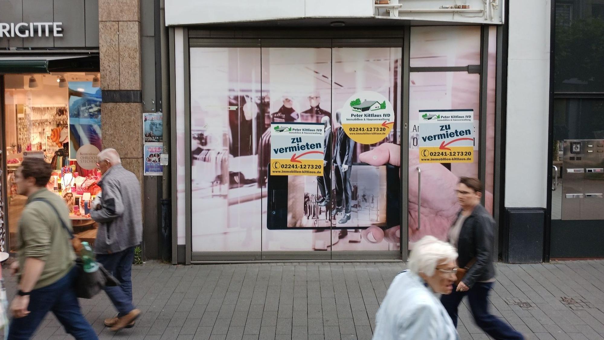 Leerstände in der Siegburger Innenstadt, Geschäftslokal an der Kaiserstraße