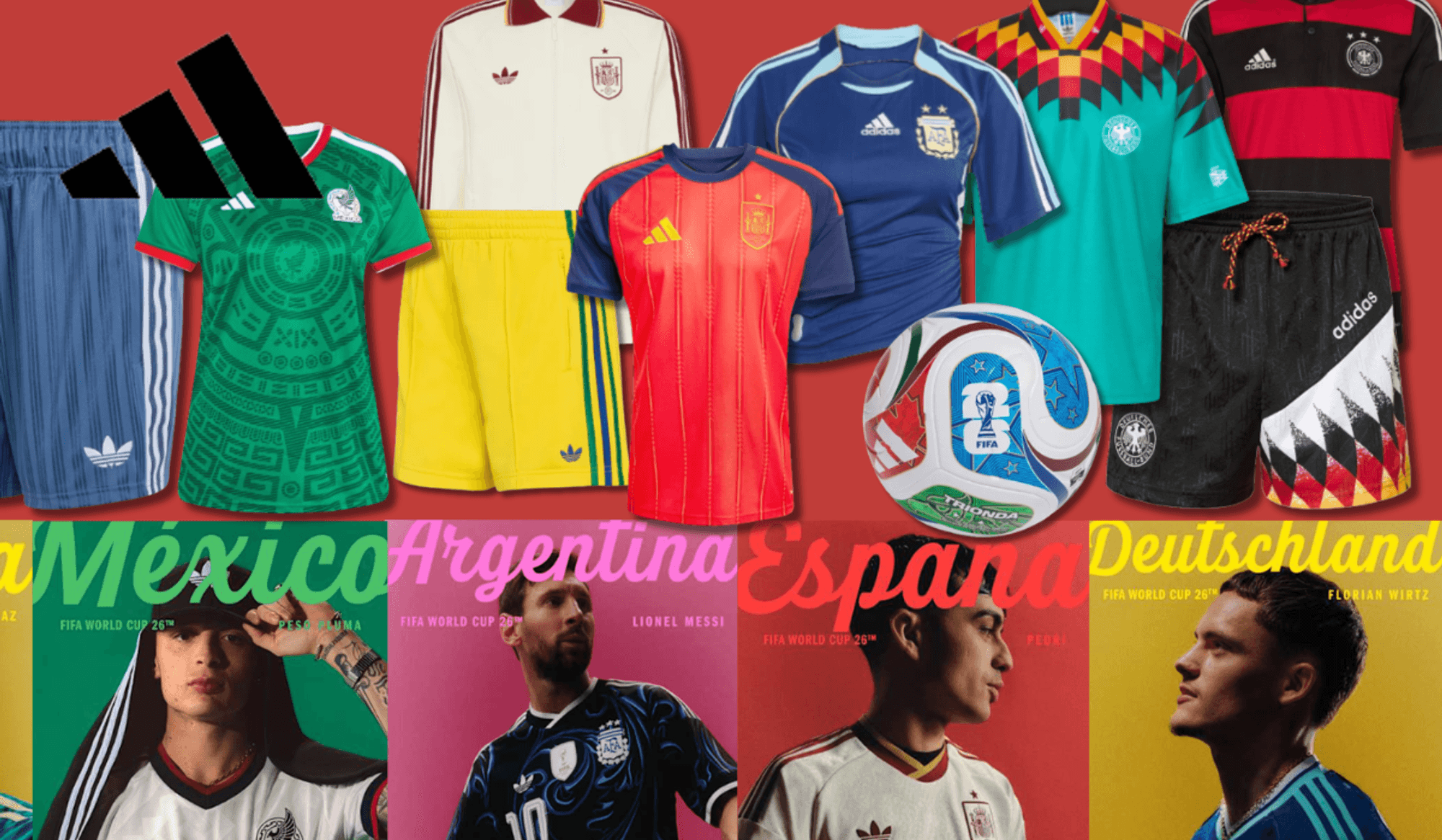 Trikots, Hosen & mehr aus der Adidas Fußball Kollektion.