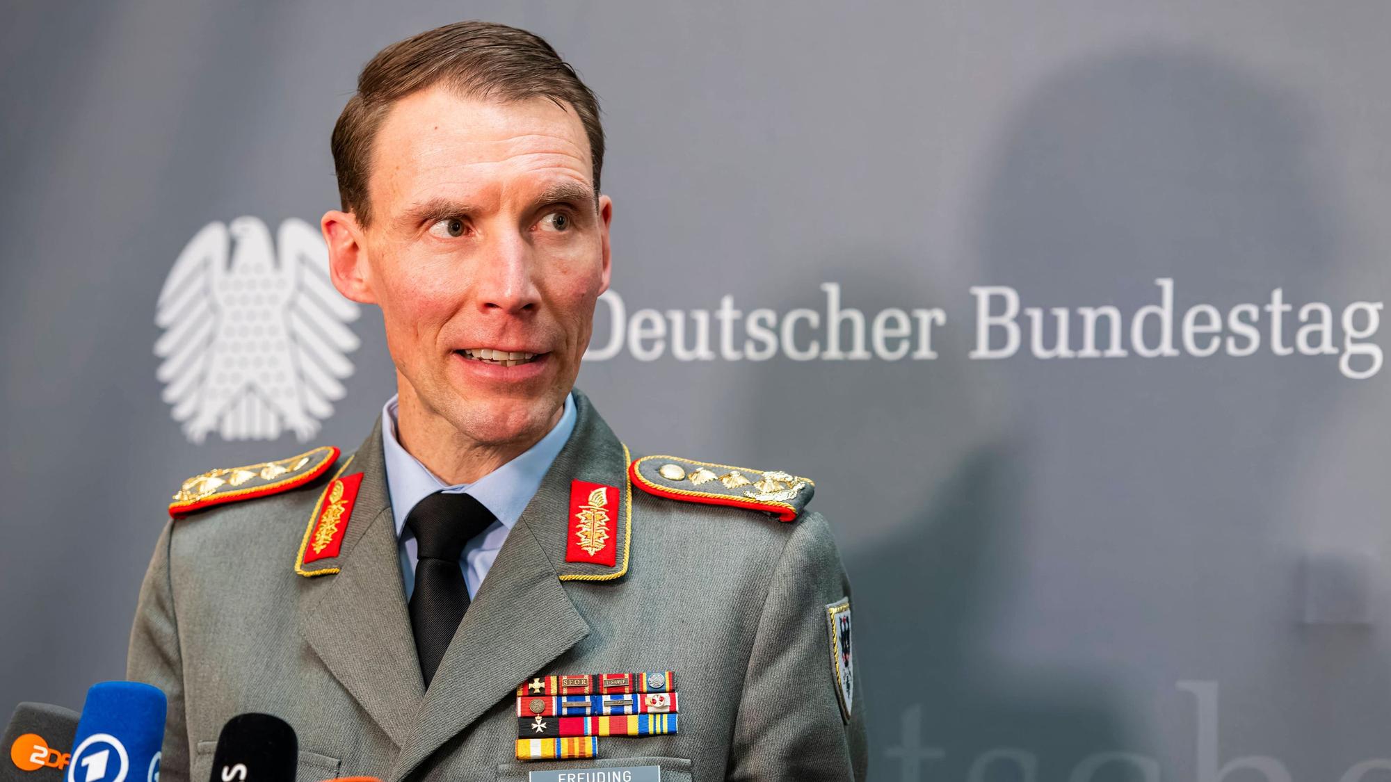 Generalleutnant Christian Freuding, Inspekteur des Heeres, warnt vor der Bedrohung durch Russland. (Archivbild)