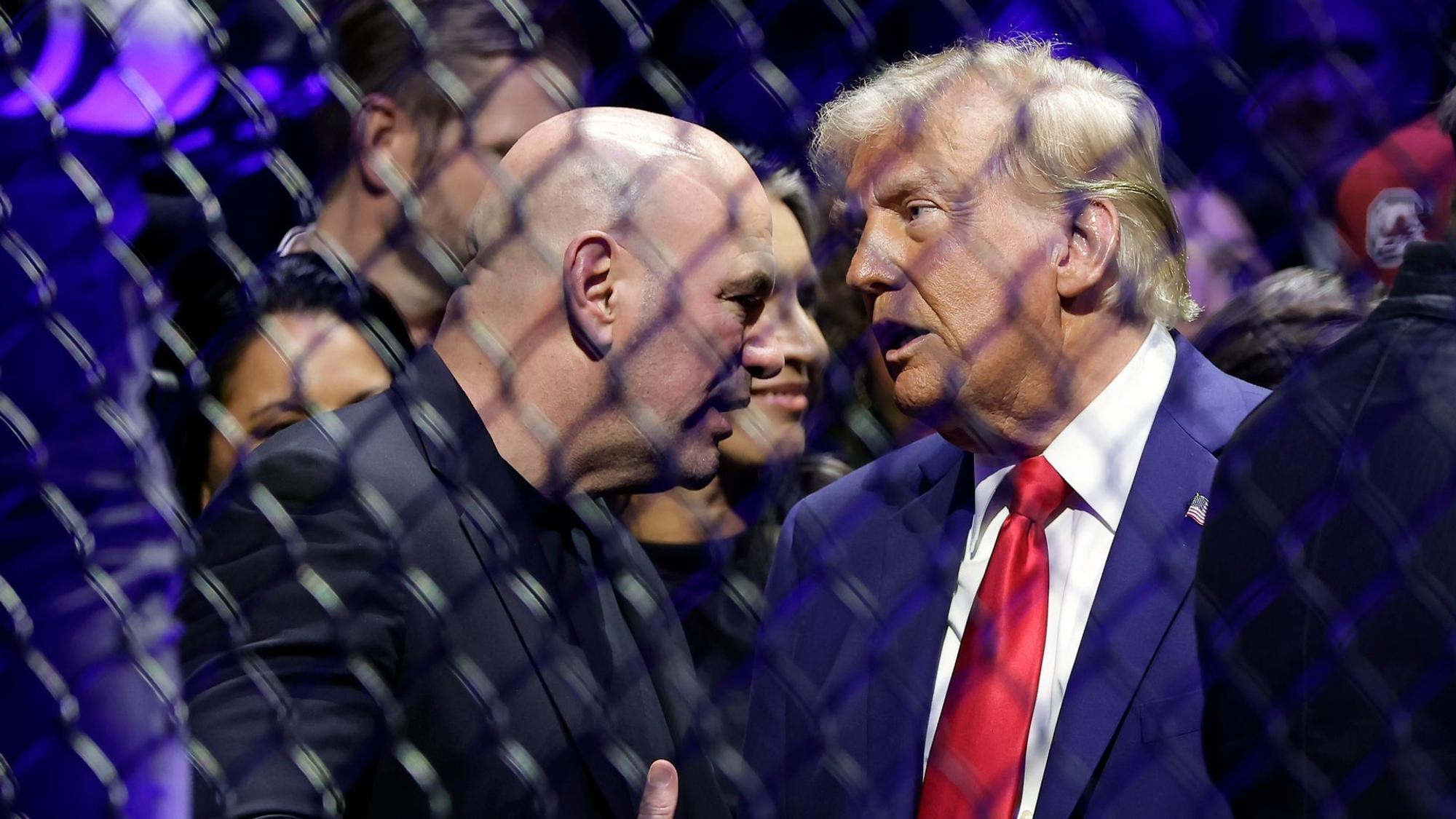 Donald Trump bei UFC-Kampf