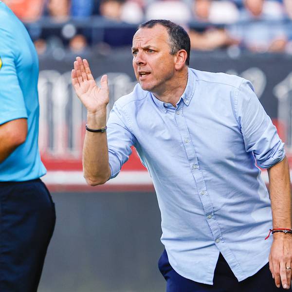 2024-05-23 NEC v Go Ahead Eagles - European League Play Offs Semifinal NIJMEGEN, NETHERLANDS - MAY 23: Head Coach Patrick Greveraars of NEC gestures during the European League Play Offs Semifinal match between NEC and Go Ahead Eagles at Goffertstadion on May 23, 2024 in Nijmegen, Netherlands. Photo by Broer van den Boom/BSR Agency Nijmegen Netherlands Content not available for redistribution in The Netherlands directly or indirectly through any third parties. Copyright: xBSRxAgencyx