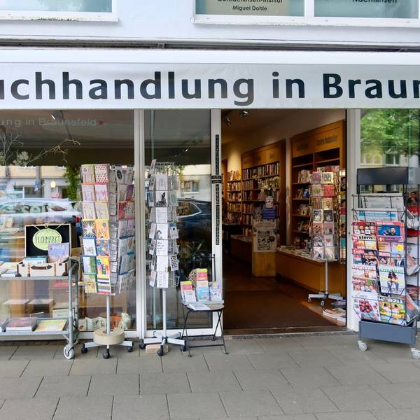 Die Klinski Buchhandlung in Braunsfeld an der Aachener Straße.