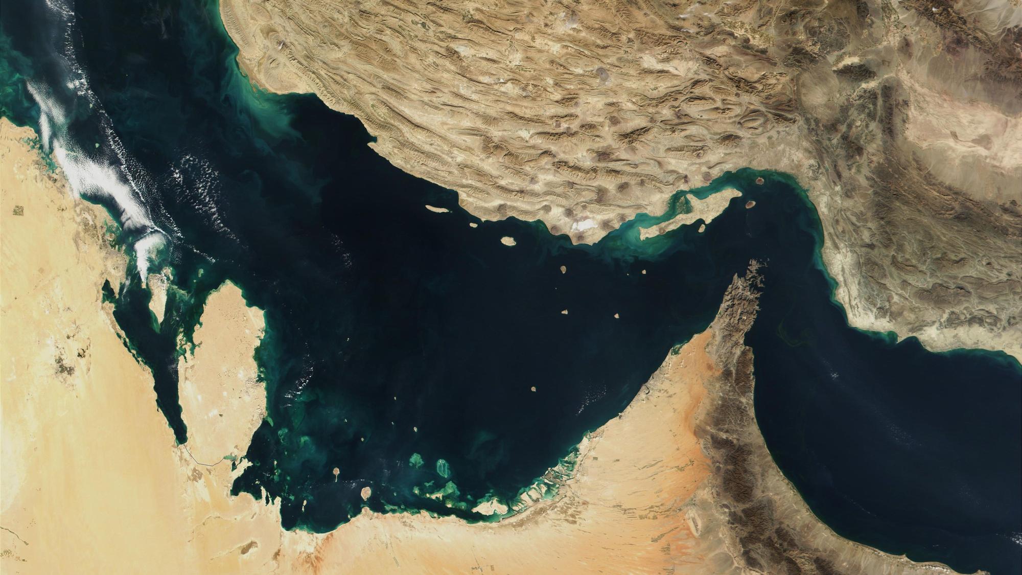 Der Persische Golf, die Straße von Hormus und der Golf von Oman in einer undatierten, von der NASA zur Verfügung gestellten, Satellitenaufnahme.