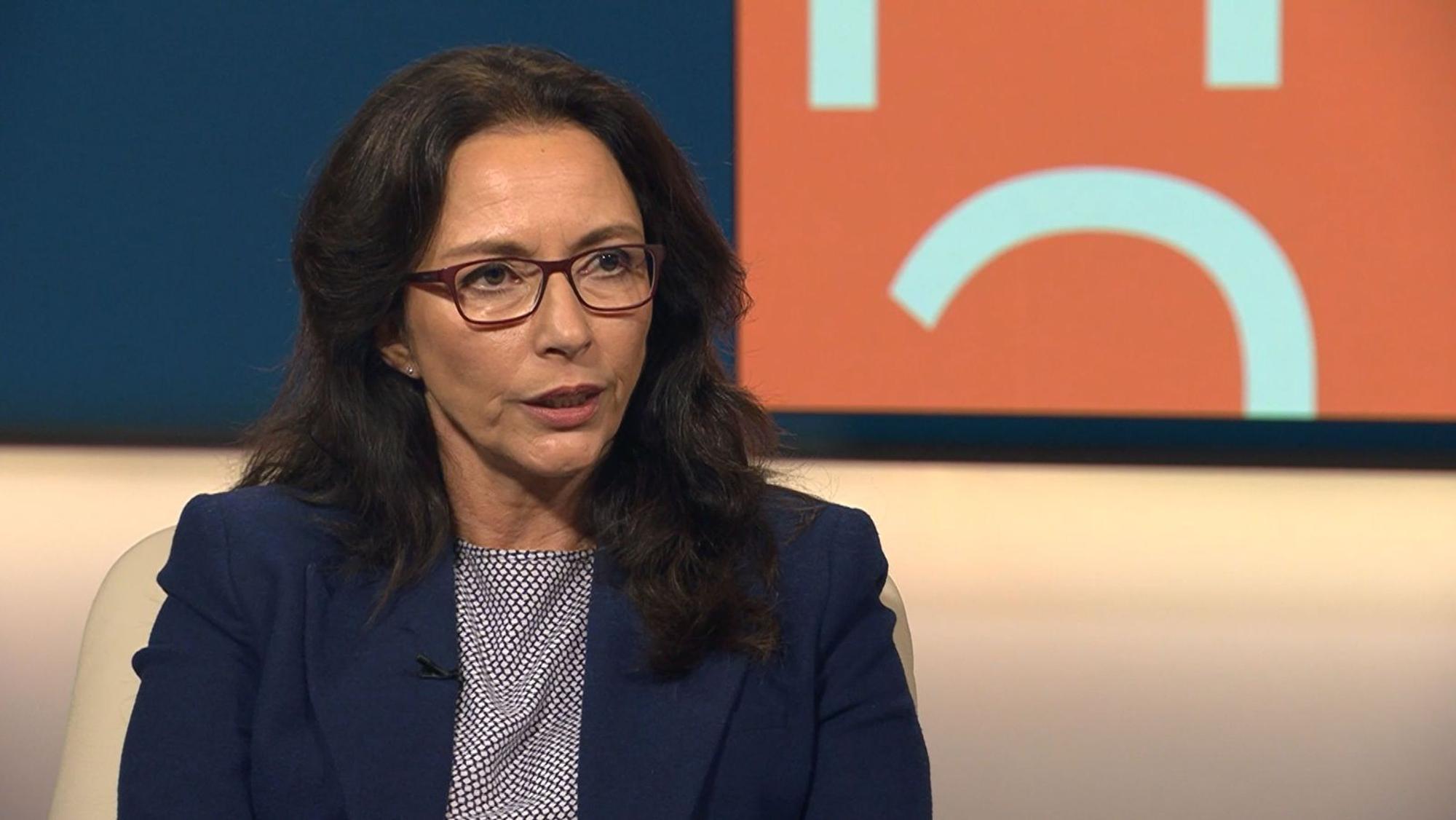 Yasmin Fahimi kann die Reaktion auf Friedrich Merz' Rede beim DGB-Bundeskongress „nachvollziehen“. (Bild: RTL / ntv)