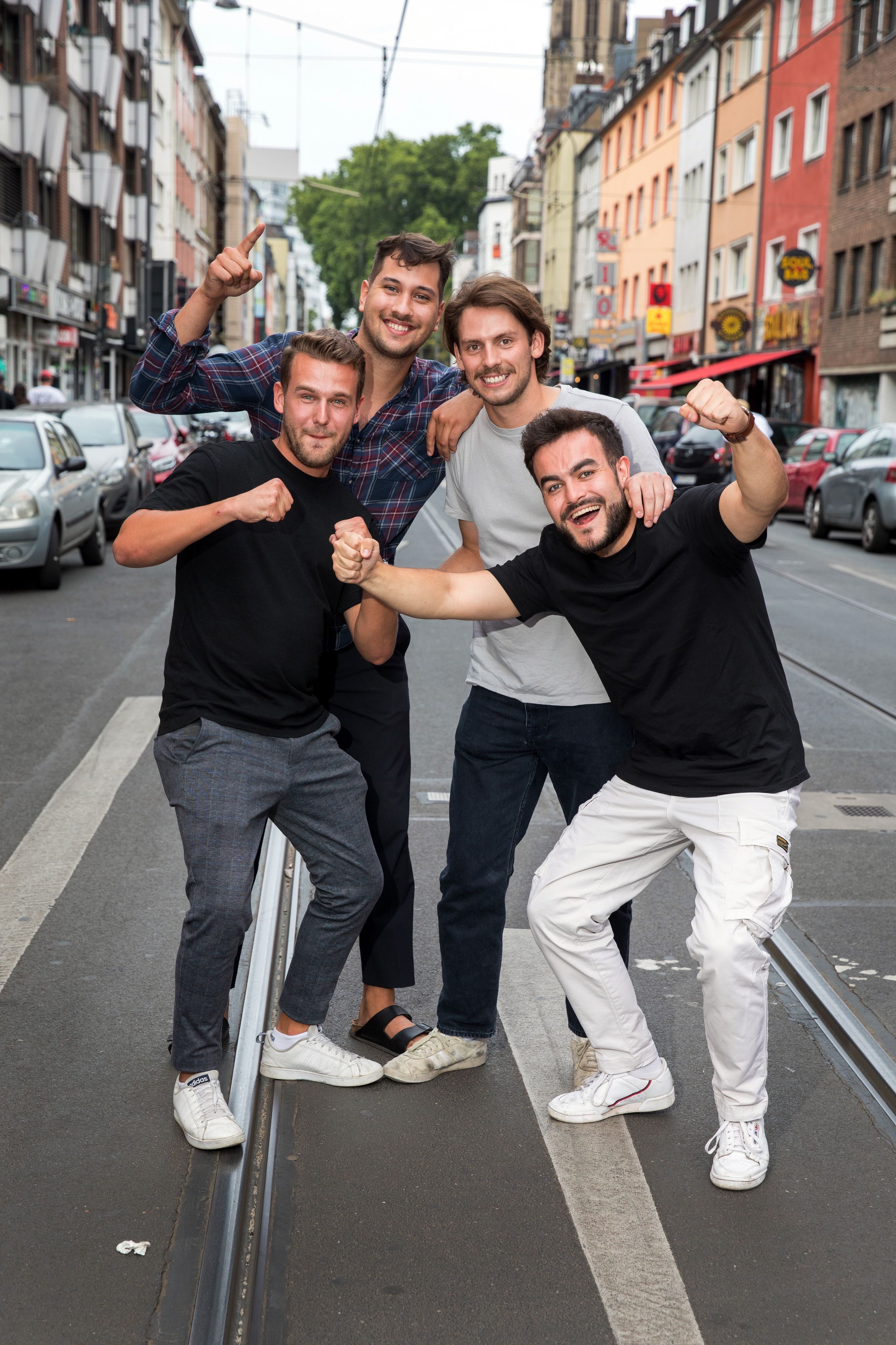 Die Band „Malle Anja“ posiert.