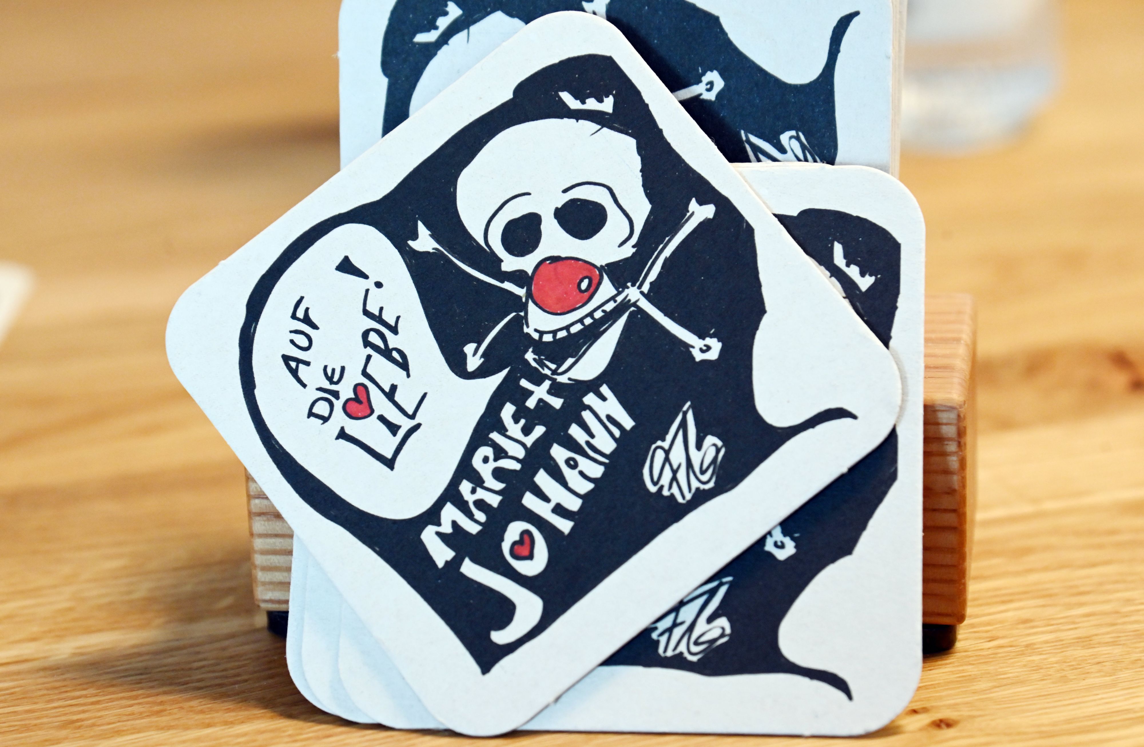 Bierdeckel im Kasalla-Brauhaus „Marie & Johann“.