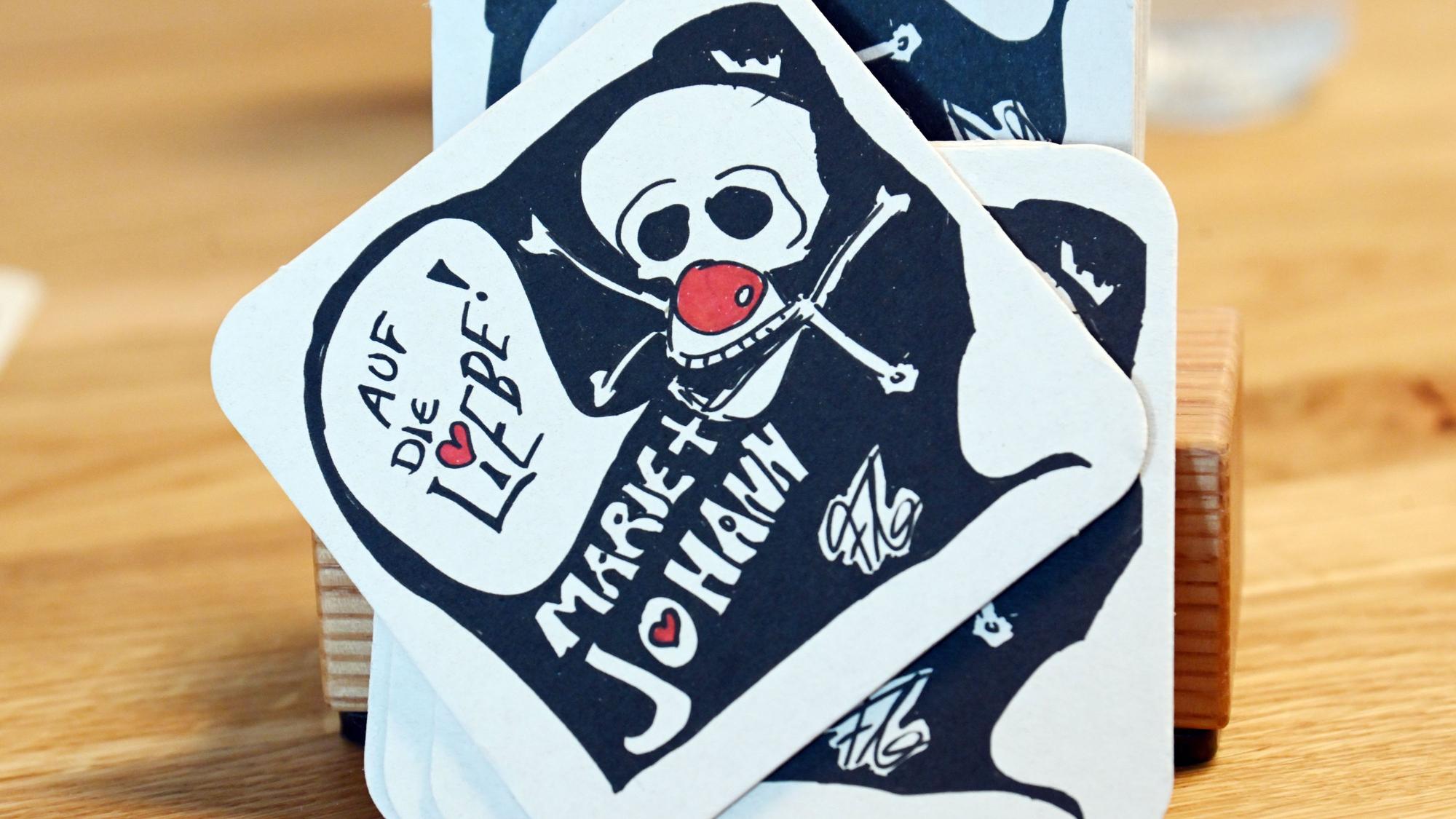 Bierdeckel im Kasalla-Brauhaus „Marie & Johann“.