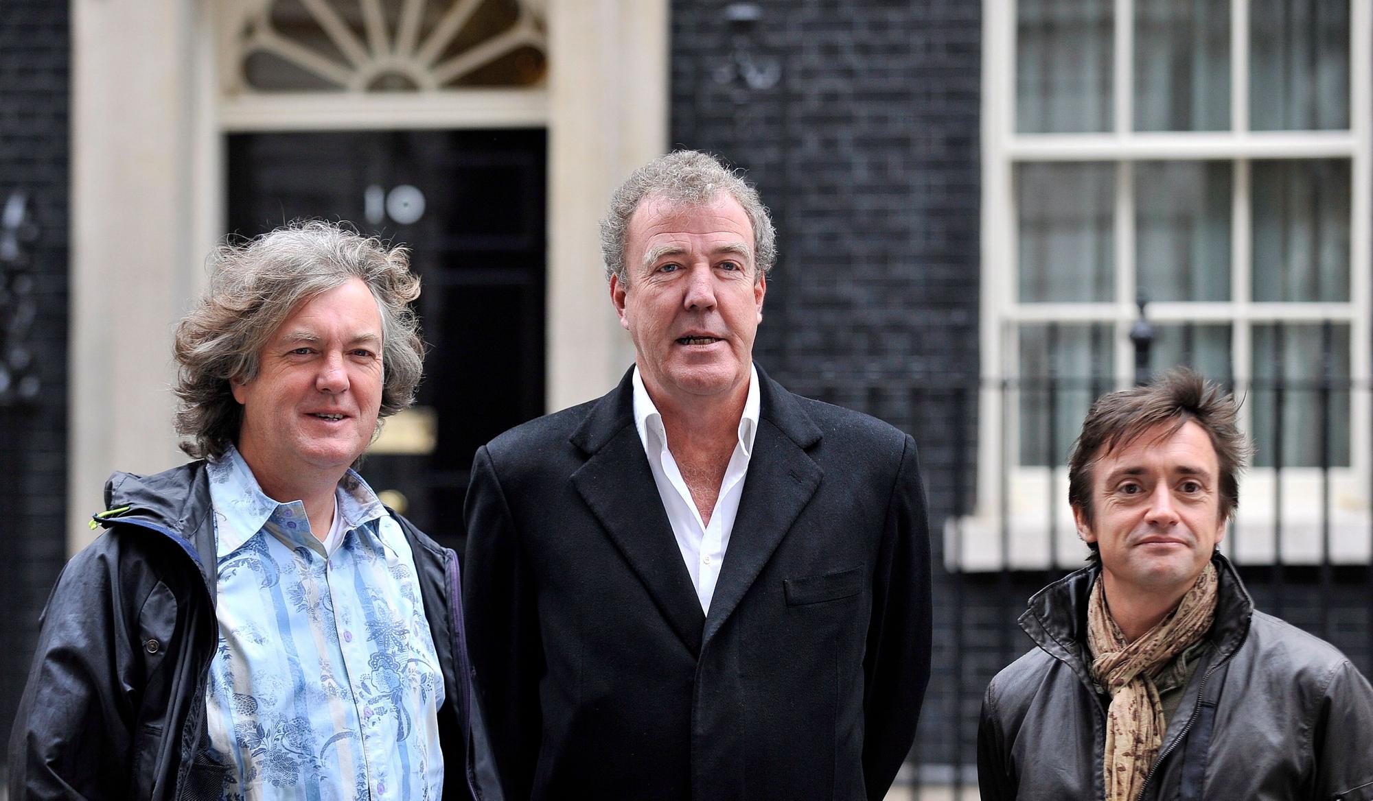 Die langjährigen “Top Gear”-Moderatoren James May (l.), Jeremy Clarkson und Richard Hammond. (Archivbild)