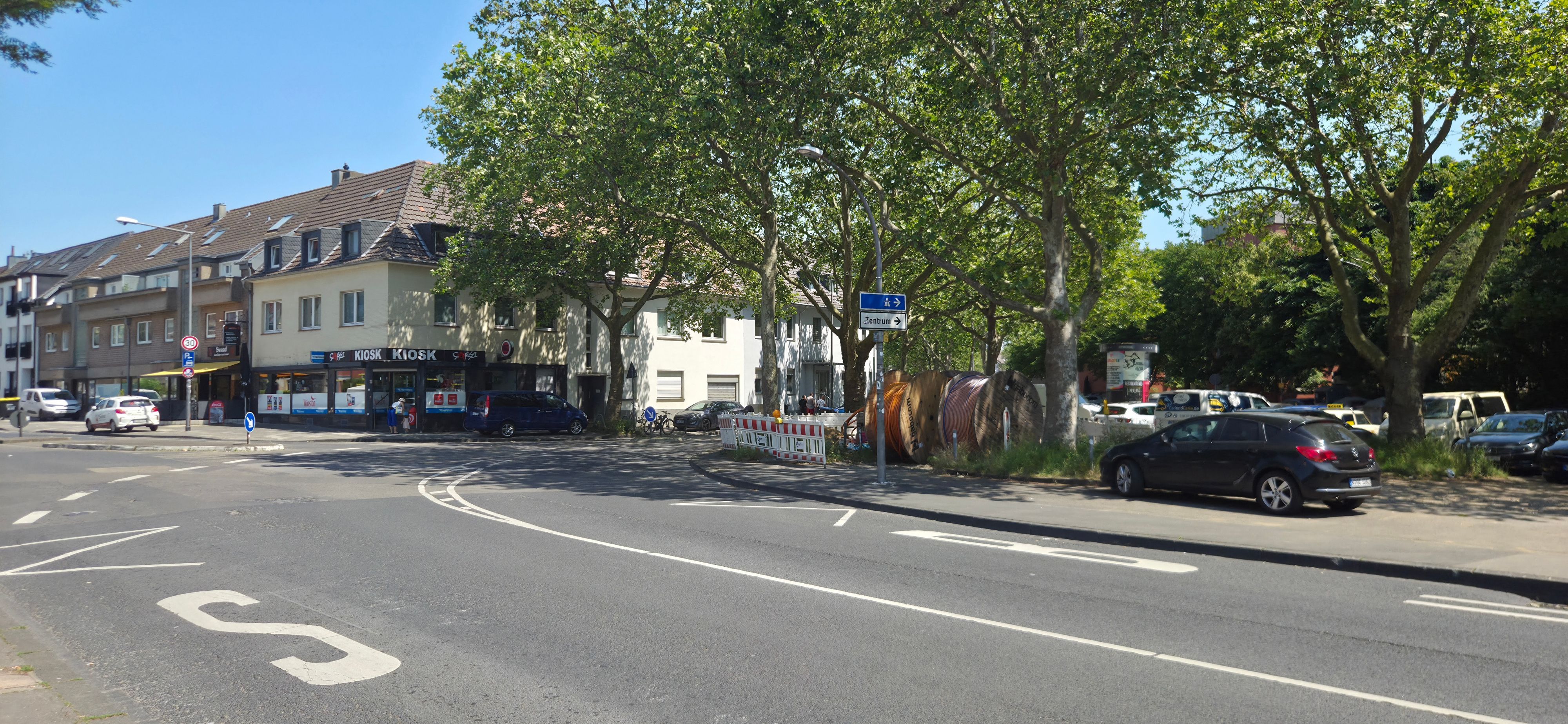Am Knotenpunkt Wendelinstraße, Vitalisstraße und Stolberger Straße ist ein Kreisverkehr geplant.