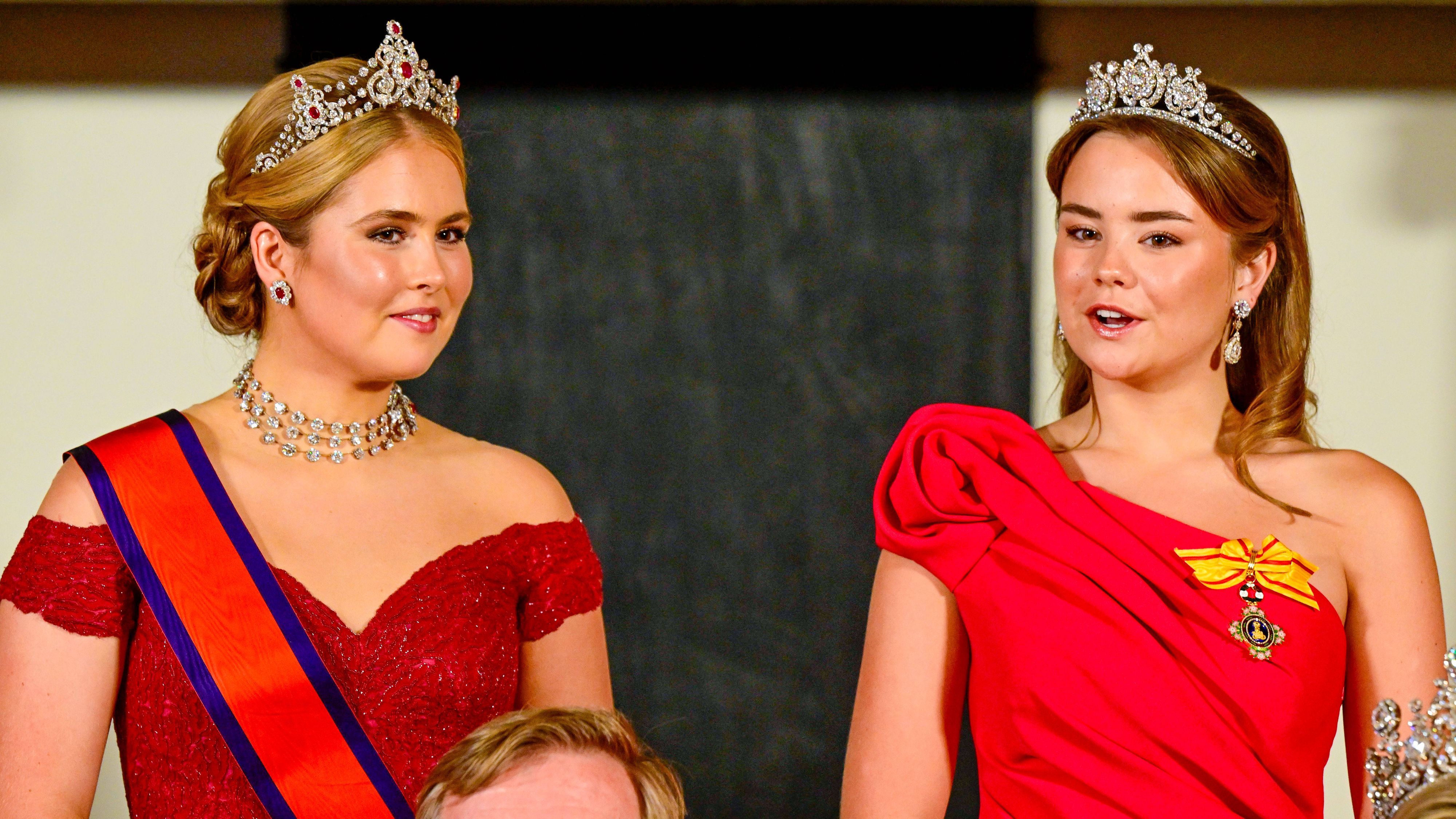 Dutch Royals receive Japan for state visit, day 1, Amsterdam, Netherlands 17 Jun 2026 Princess Amalia, Princess Ariane at the state banquet at the Royal Palace in Amsterdam, on the first day of the three day state visit from the Japanese Emperor to the Netherlands. Amsterdam The Netherlands PUBLICATIONxINxGERxSUIxAUTxONLY Copyright: xMischaxSchoemakerx