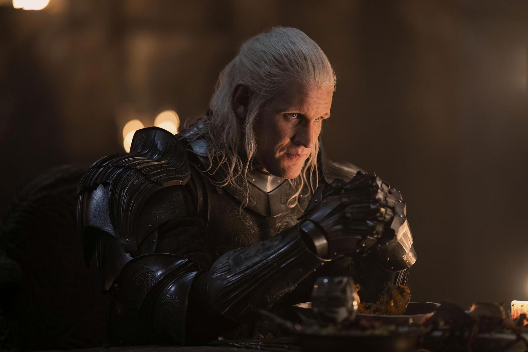 Prinz Daemon (Matt Smith) hat blutige Pläne für Alicent und ihre Unterstützer. (Bild: 2023 Home Box Office)