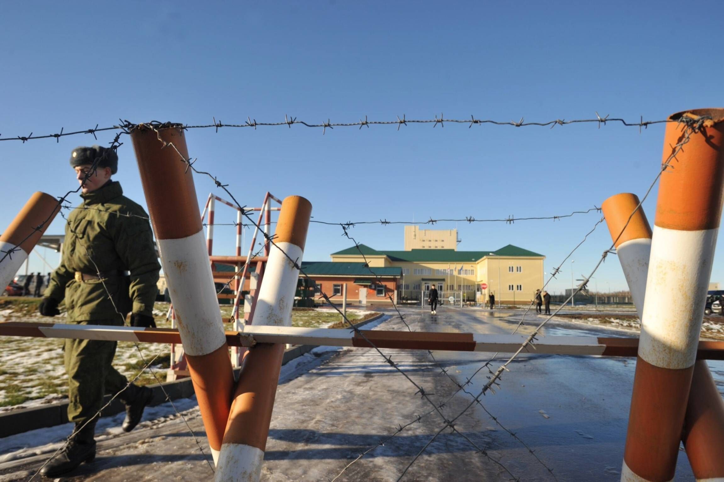 Blick auf die Anlage eines Woronesch-Radars in der Region Kaliningrad.