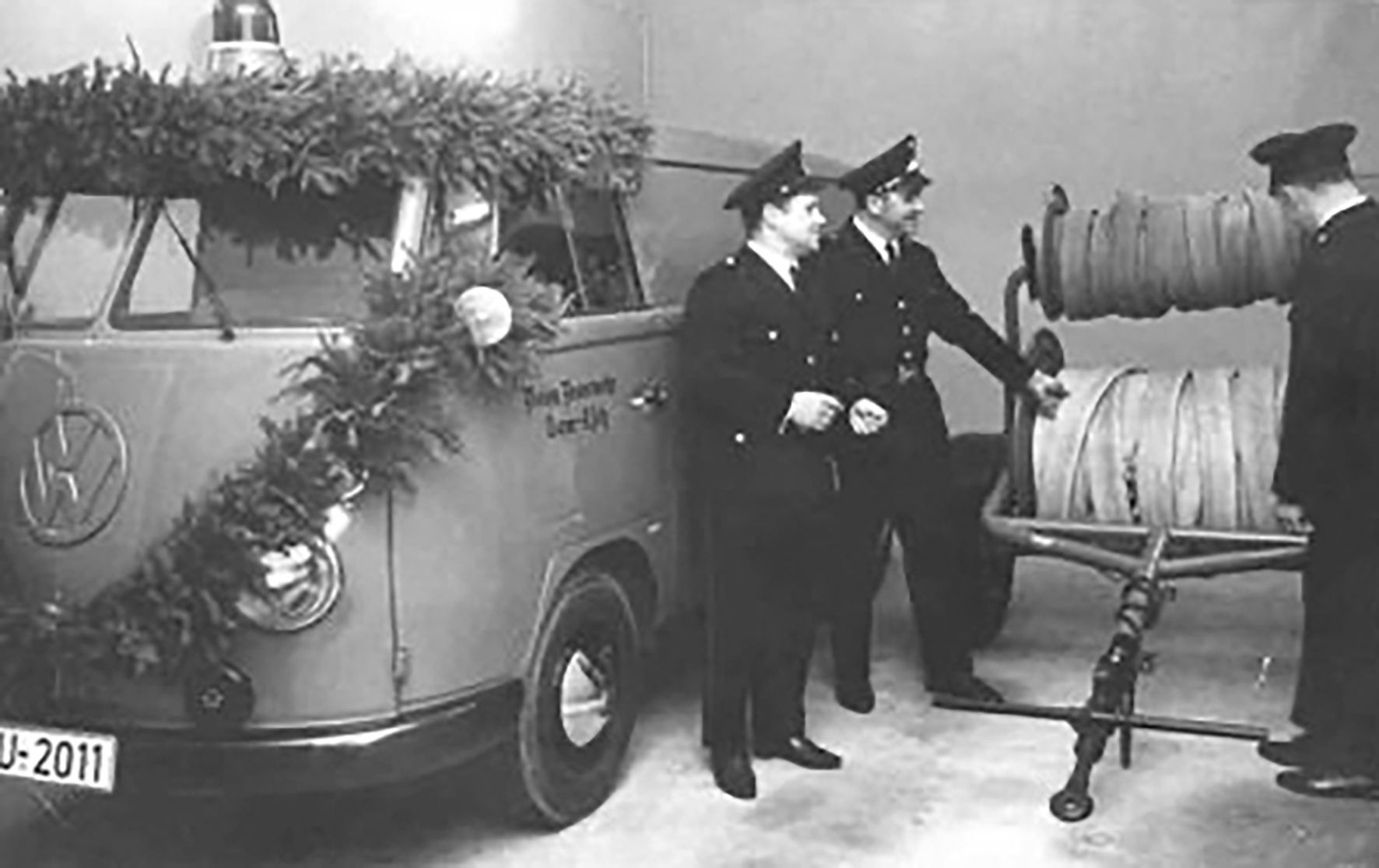Das historische Bild zeigt die Feuerwehr in den 1970er Jahren.