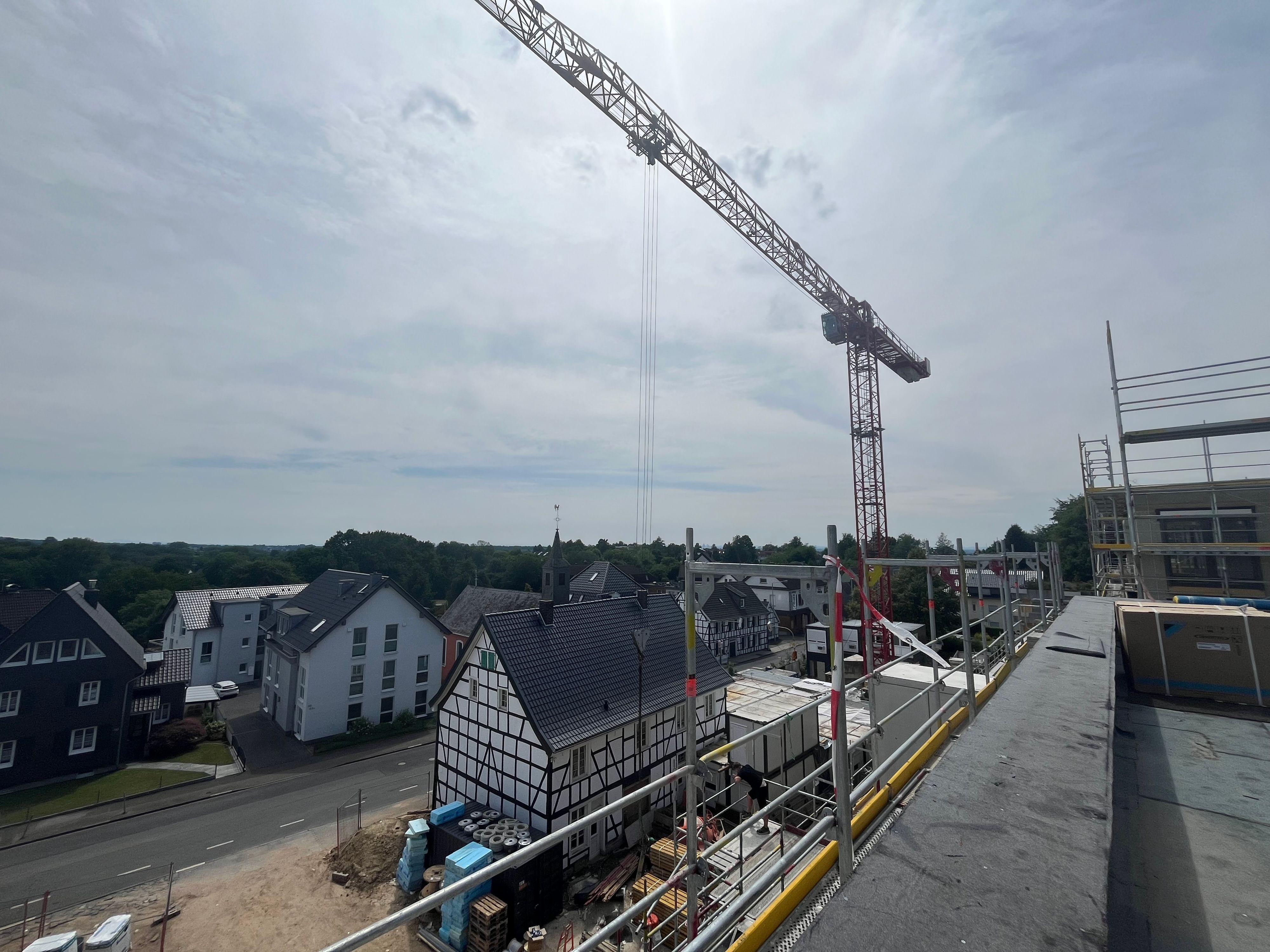 Blick von oben Richtung Berliner Straße.