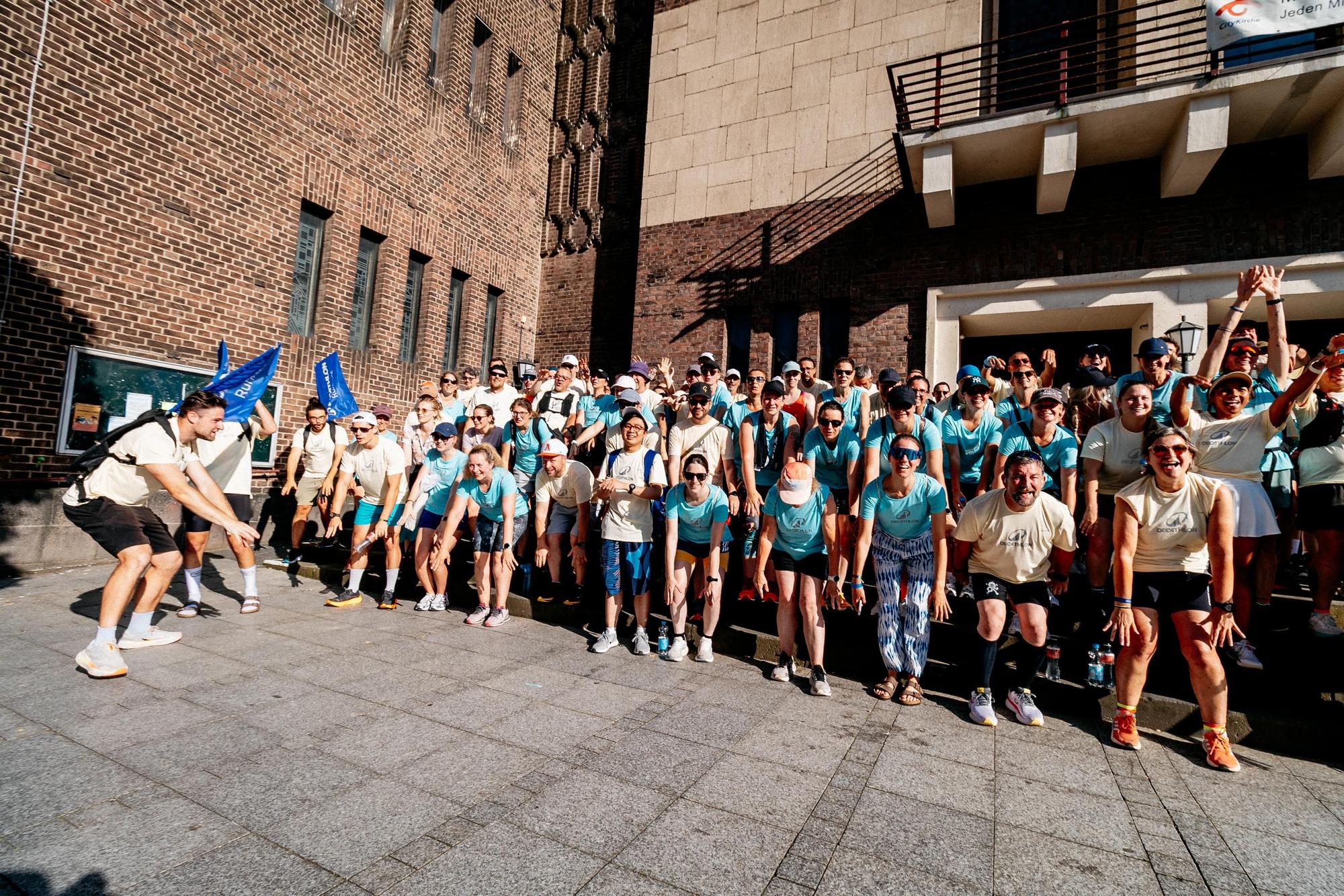 Stimmungscheck vor dem Social-Run von Decathlon am Donnerstag, 25. Juni
