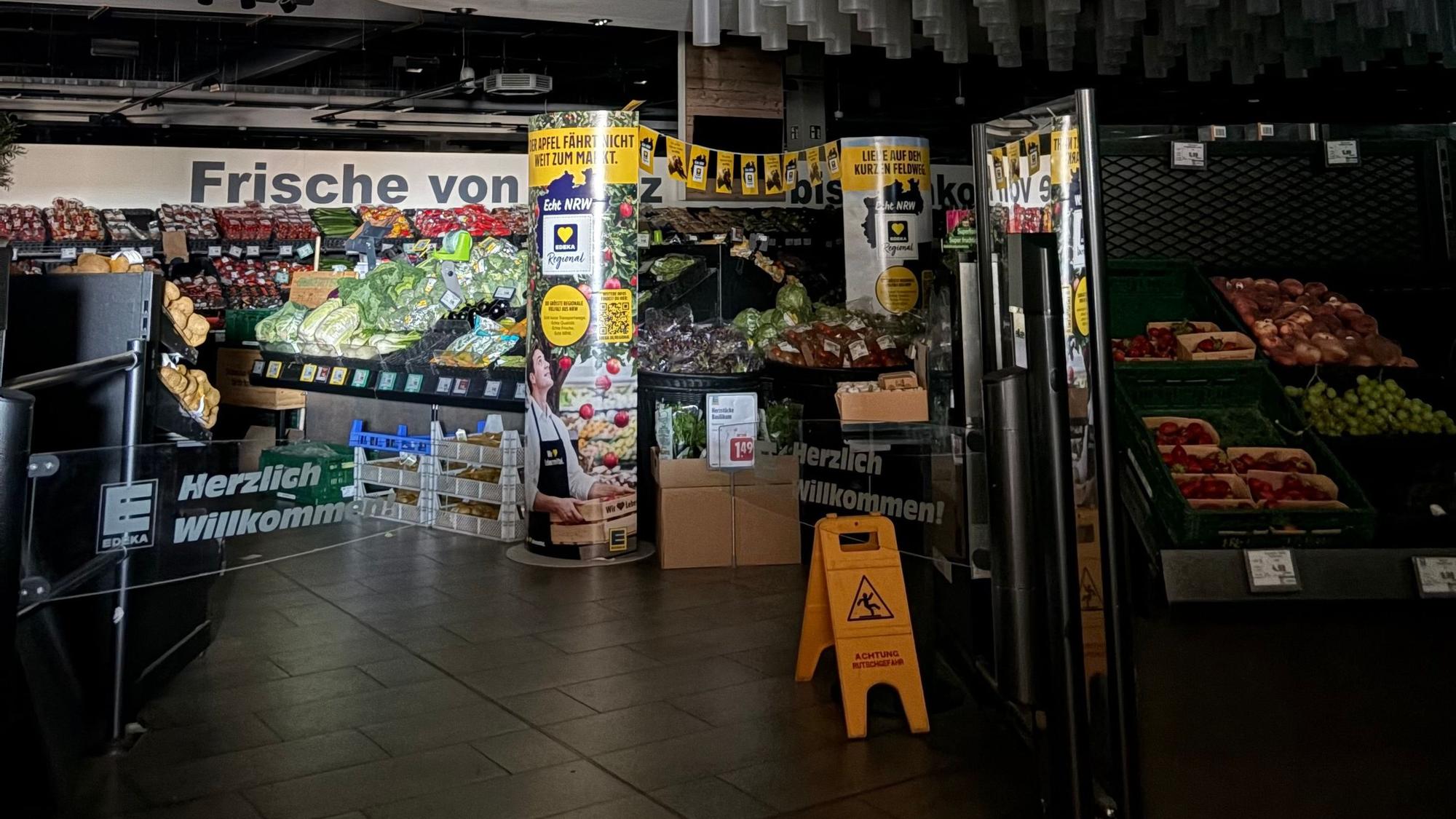 Auch in diesem Supermarkt fiel am Donnerstag der Strom aus.