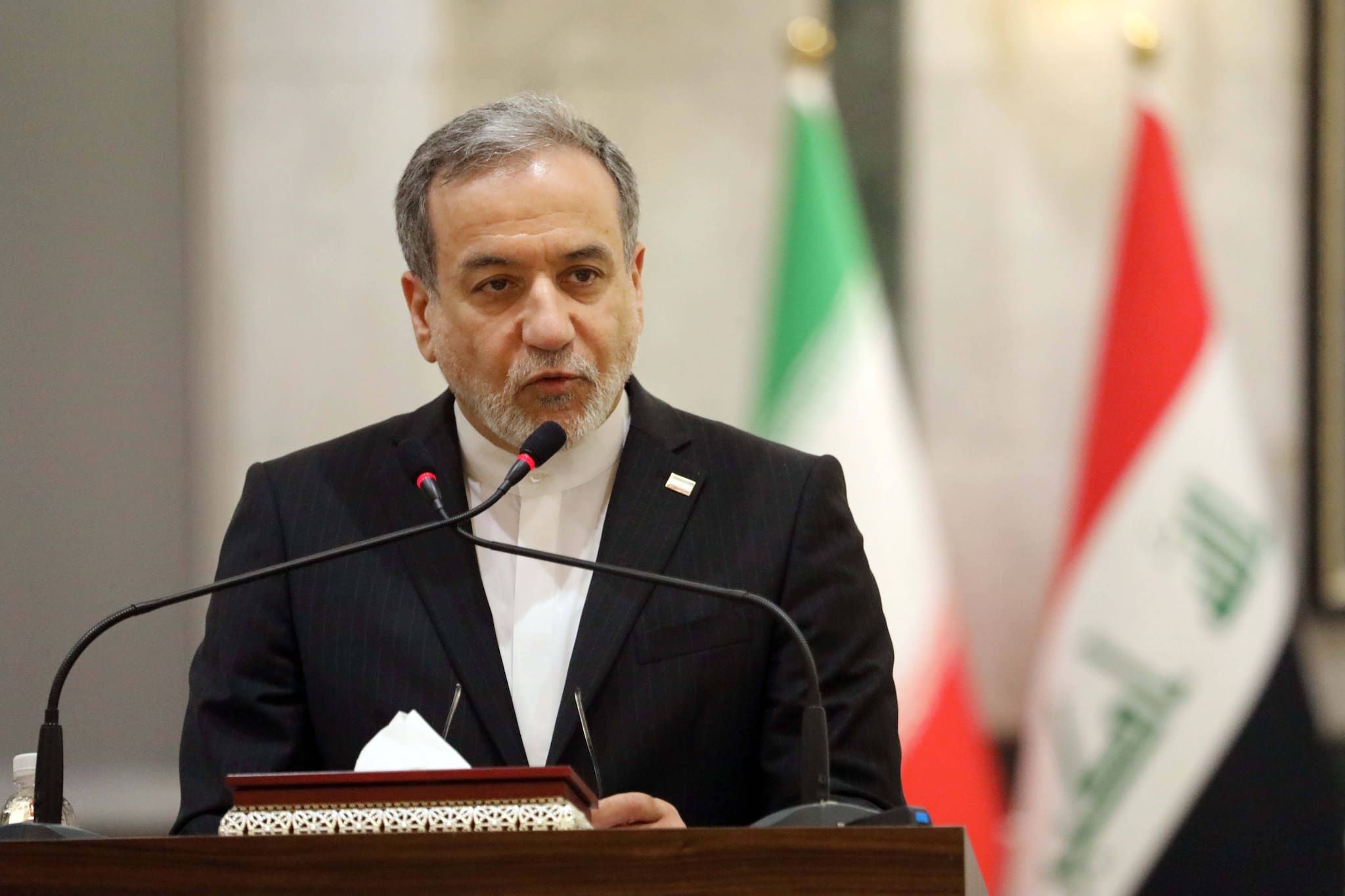 Irans Außenminister Seyed Abbas Araghchi. /Khalil Dawood