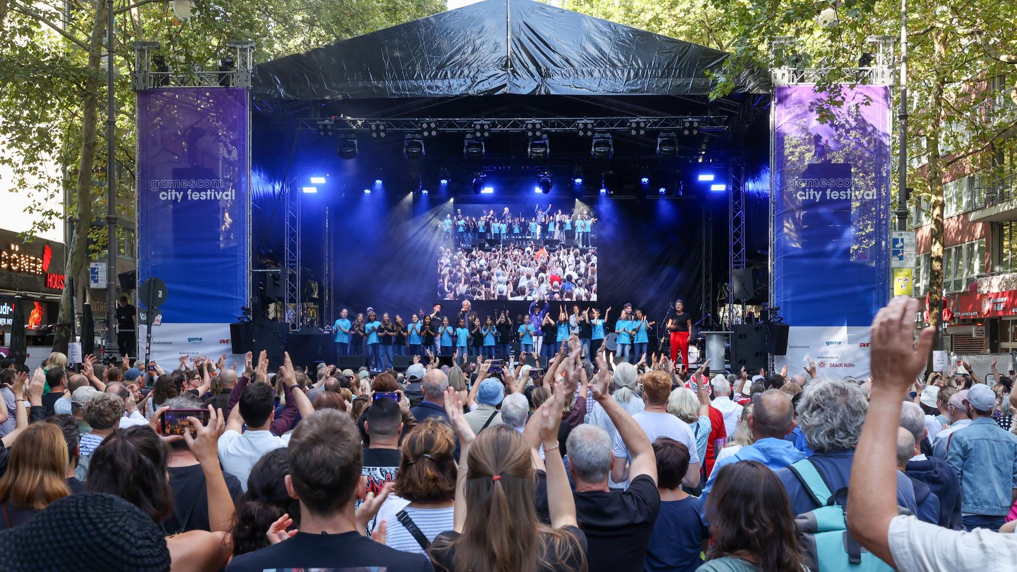 Das „Arsch Huh“-Bündnis ist regelmäßig Beiträgen beim kostenlosen Gamescom City Festival vertreten. (Archivbild)