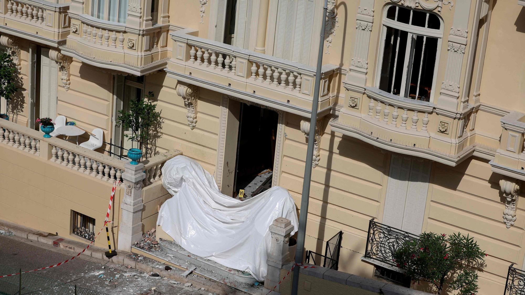 An diesem Wohnhaus in Monaco soll die Paketbombe explodiert sein.
