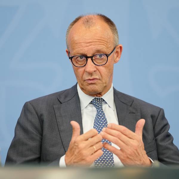 Friedrich Merz bei einer Pressekonferenz