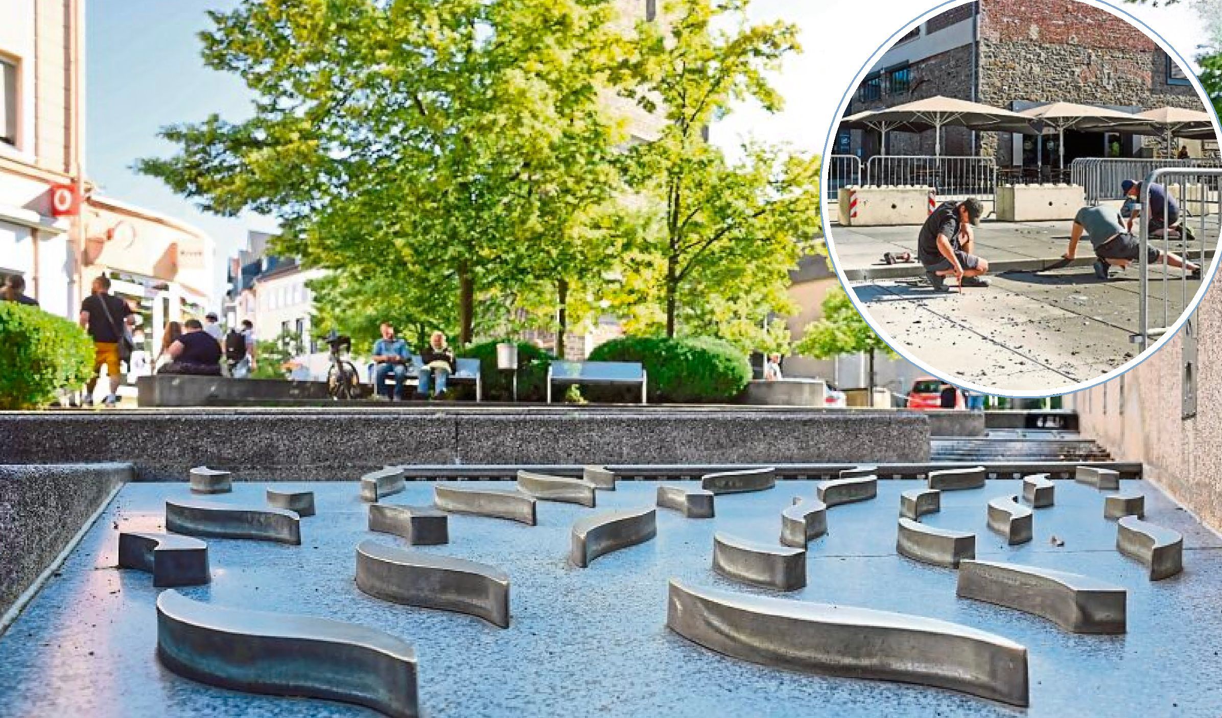 Das Bild zeig die beiden Wasserspiele in Gummersbach.