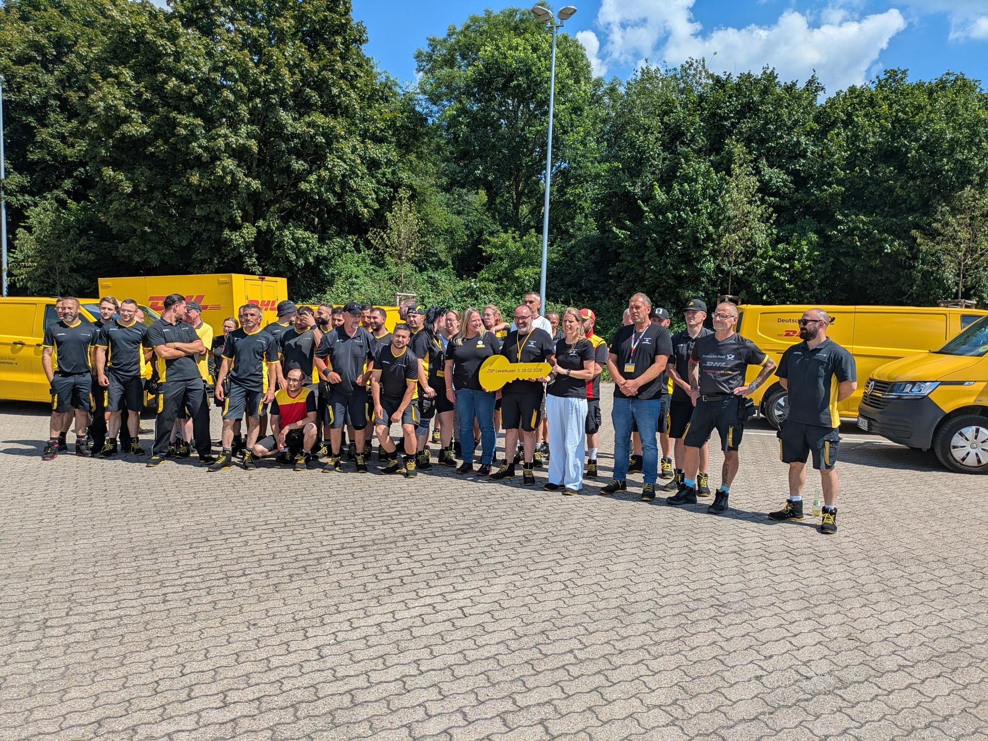 Das Team des Zustellstützpunkts