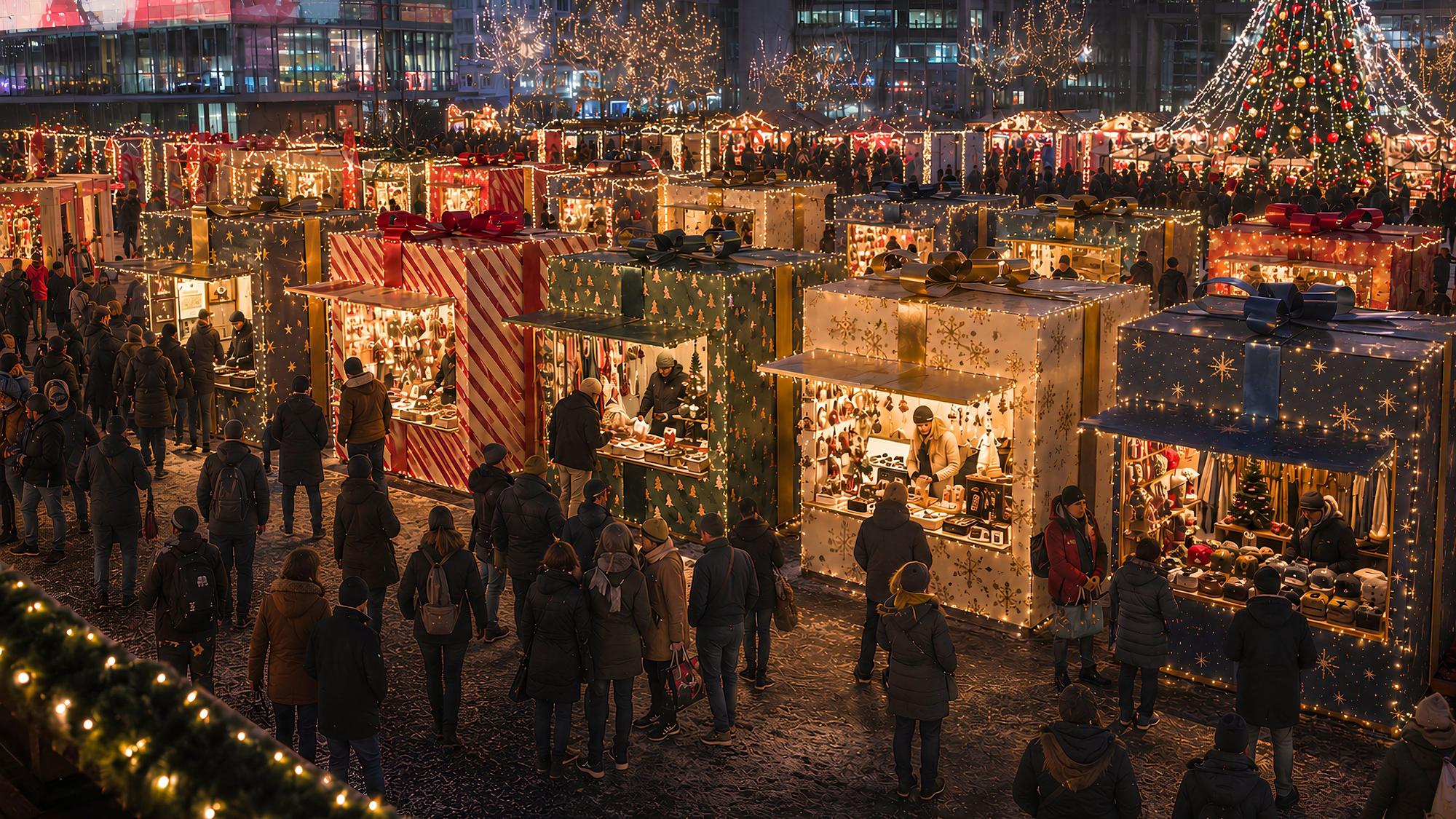 So plant der Veranstalter des Weihnachtsmarkts im Mediapark die Stände.