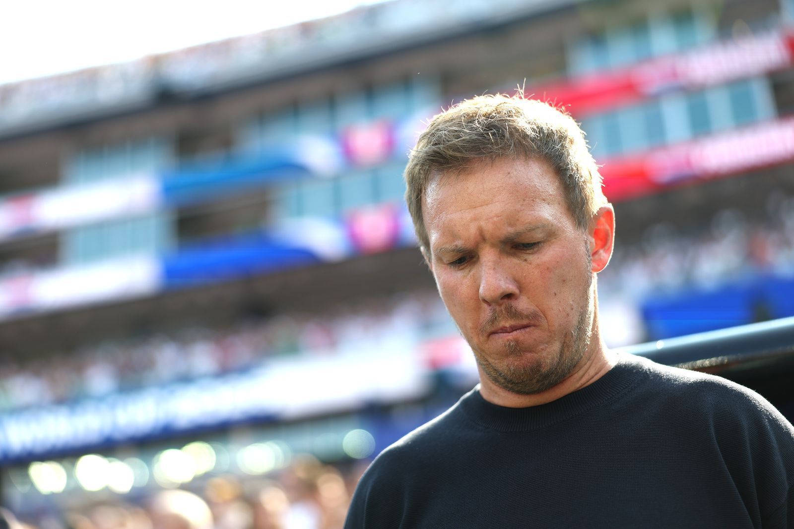 Gesenkten Hauptes: Julian Nagelsmann ist nicht mehr Bundestrainer. Er trat am Freitag von seinem Amt zurück. (Bild: 2026 Getty Images/Alexander Hassenstein)