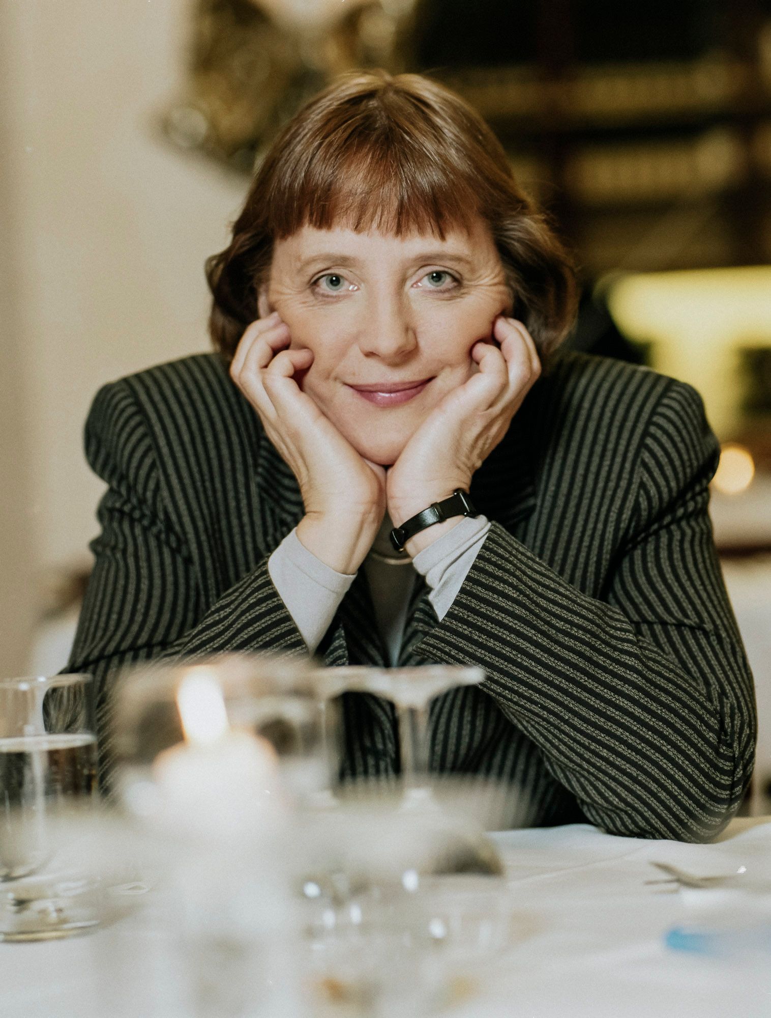 Angela Merkel 2003 Berliner Restaurant