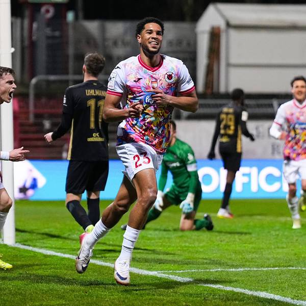 13.02.2026, xydrx, Fußball, 3.Liga, FC Viktoria Köln - FC Erzgebirge Aue, Saison 2025 2026, Sportpark Höhenberg: Torjubel nach dem Tor zum 1:0 für den FC Viktoria Köln durch Torschütze Benjamin Zank FC Viktoria Köln 23 zusammen mit David Otto FC Viktoria Köln 10 DFB regulations prohibit any use of photographs as image sequences and or quasi-video. Photo: xYannisxDreimannxPressefotoKochx Nordrhein-Westfahlen Deutschland *** 13 02 2026, xydrx, Fußball, 3 Liga, FC Viktoria Köln FC Erzgebirge Aue, Saison 2025 2026, Sportpark Höhenberg Torjubel nach dem Tor zum 1 0 für den FC Viktoria Köln durch Torschütze Benjamin Zank FC Viktoria Köln 23 zusammen mit David Otto FC Viktoria Köln 10 DFB regulations prohibit any use of photographs as image sequences and or quasi video Photo xYannisxDreimannxPressefotoKochx Nordrhein Westfahlen Germany