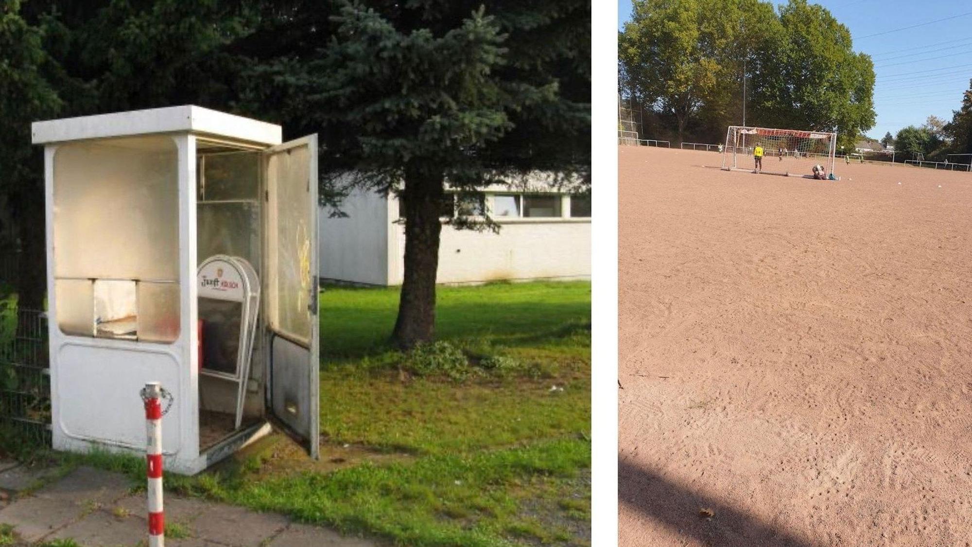 Blick auf den Fußballplatz in Höhenhaus
