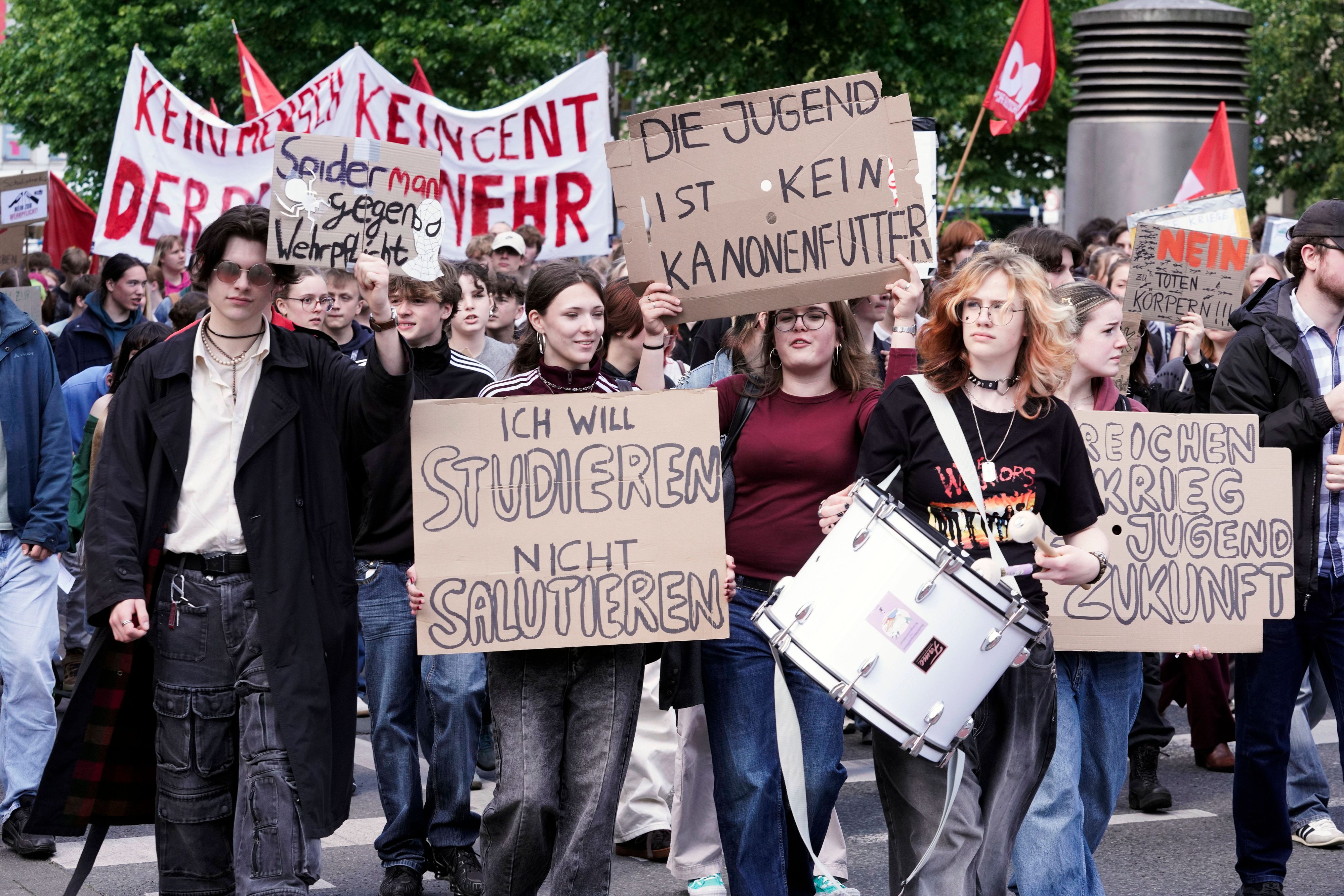 Schulstreik gegen Wehrpflicht im Mai in Dortmund