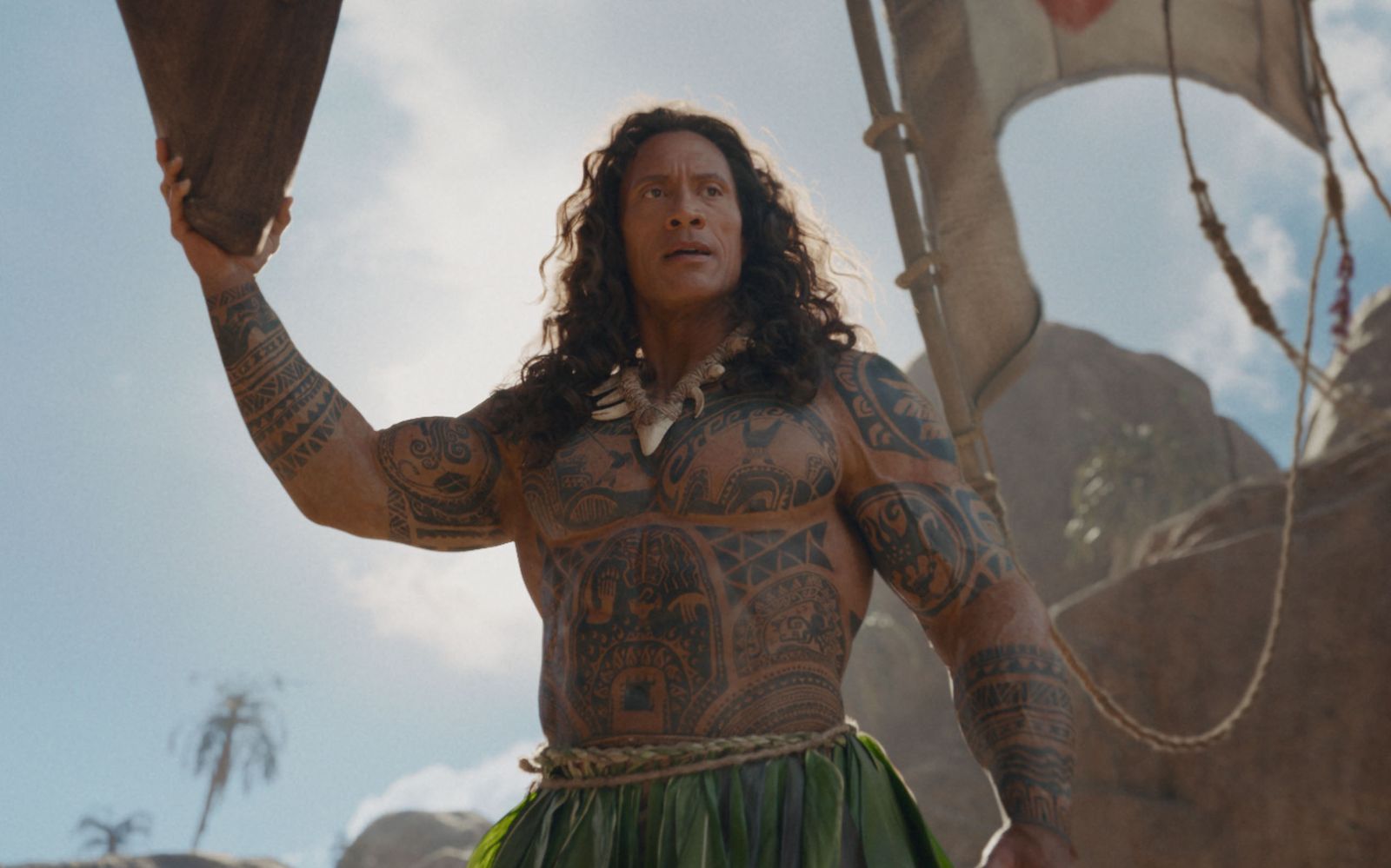 Dwayne „The Rock“ Johnson lieh bereits im Animationsfilm „Vaiana“ dem Halbgott Maui seine Stimme. Für die Realverfilmung kehrt er nun zurück. (Bild: 2026 Disney Enterprises, Inc.  All Rights Reserved.)