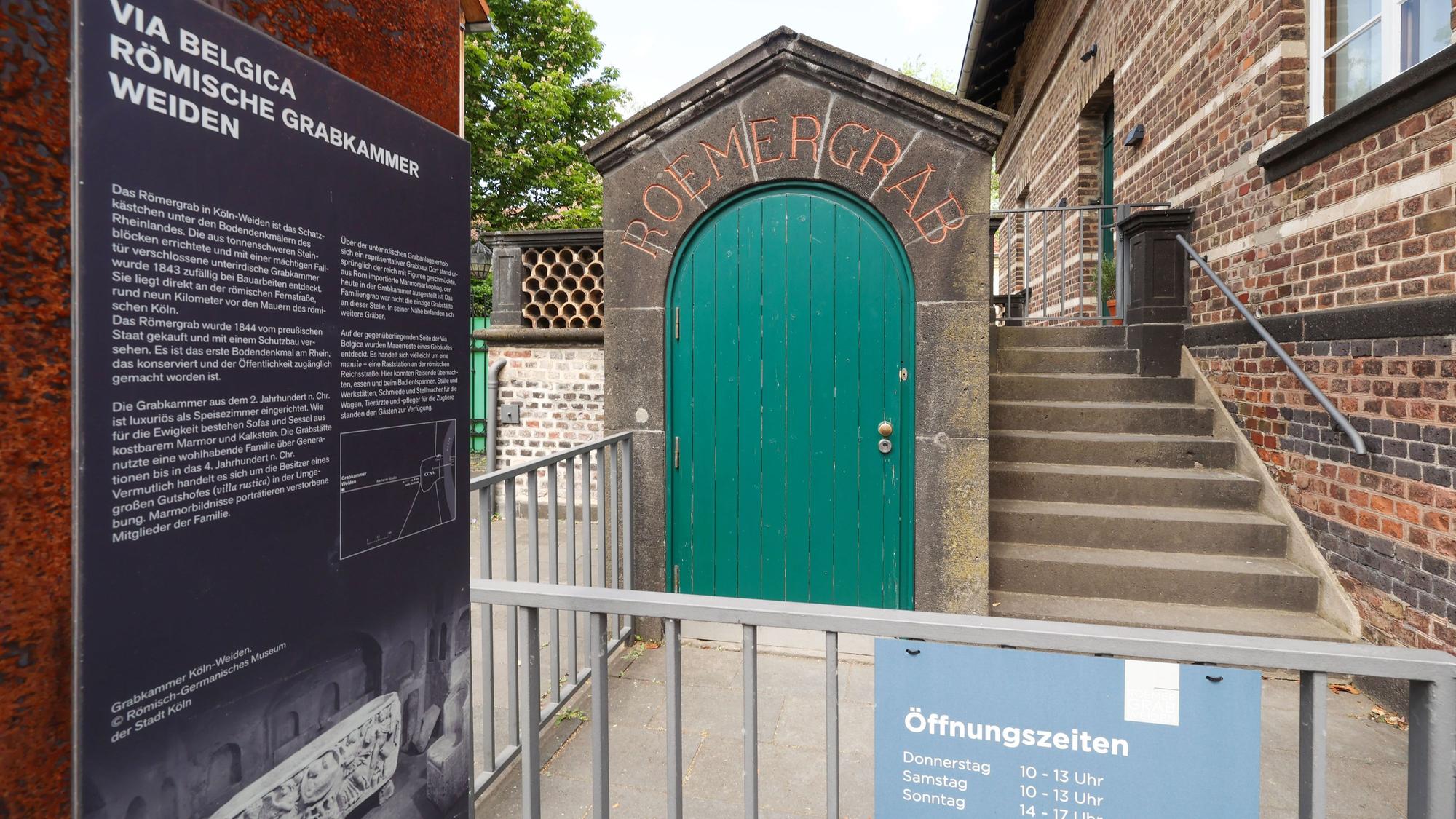 Außenansicht des Römergrab in Weiden.