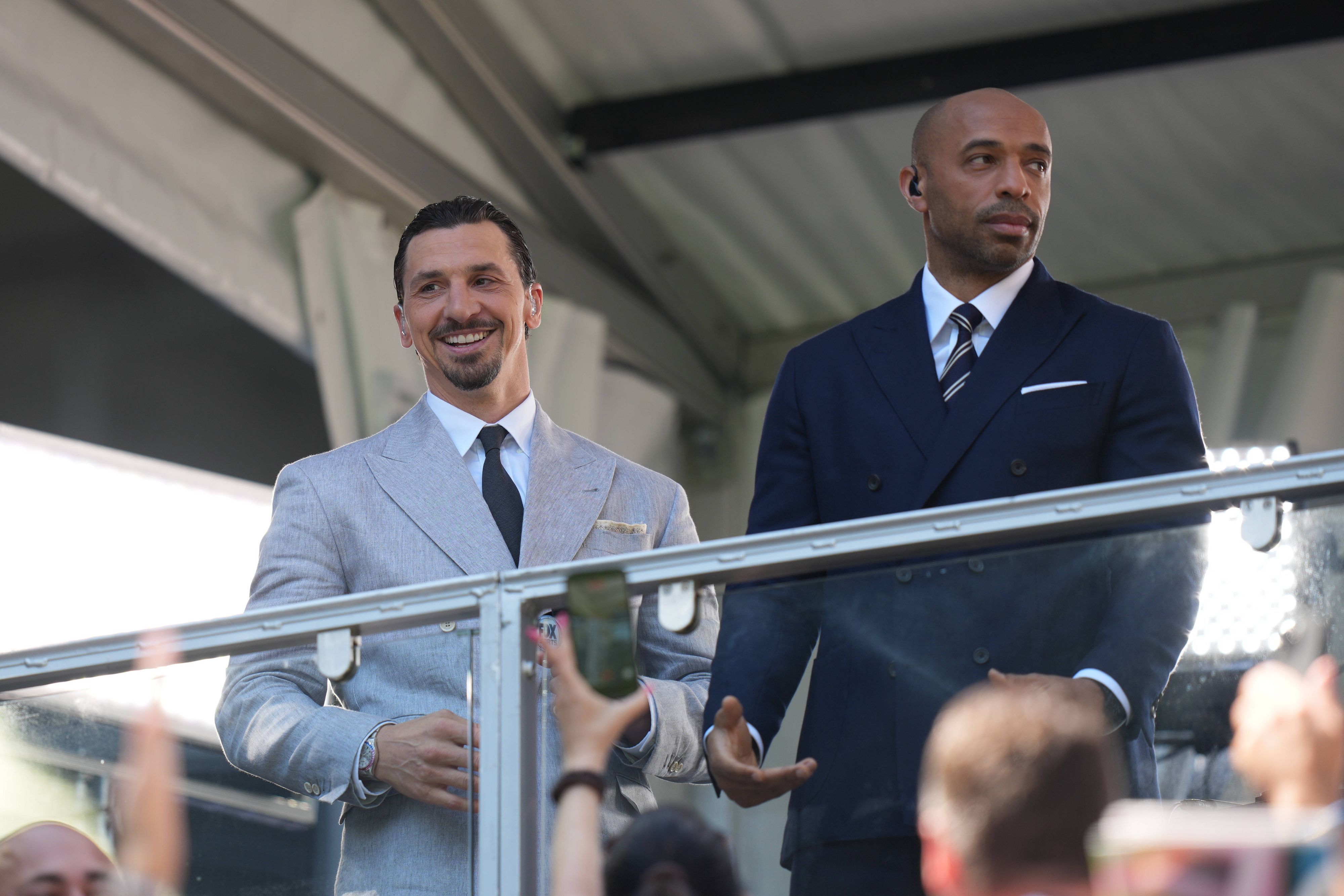Thierry Henry (r.) und Zlatan Ibrahimovic.