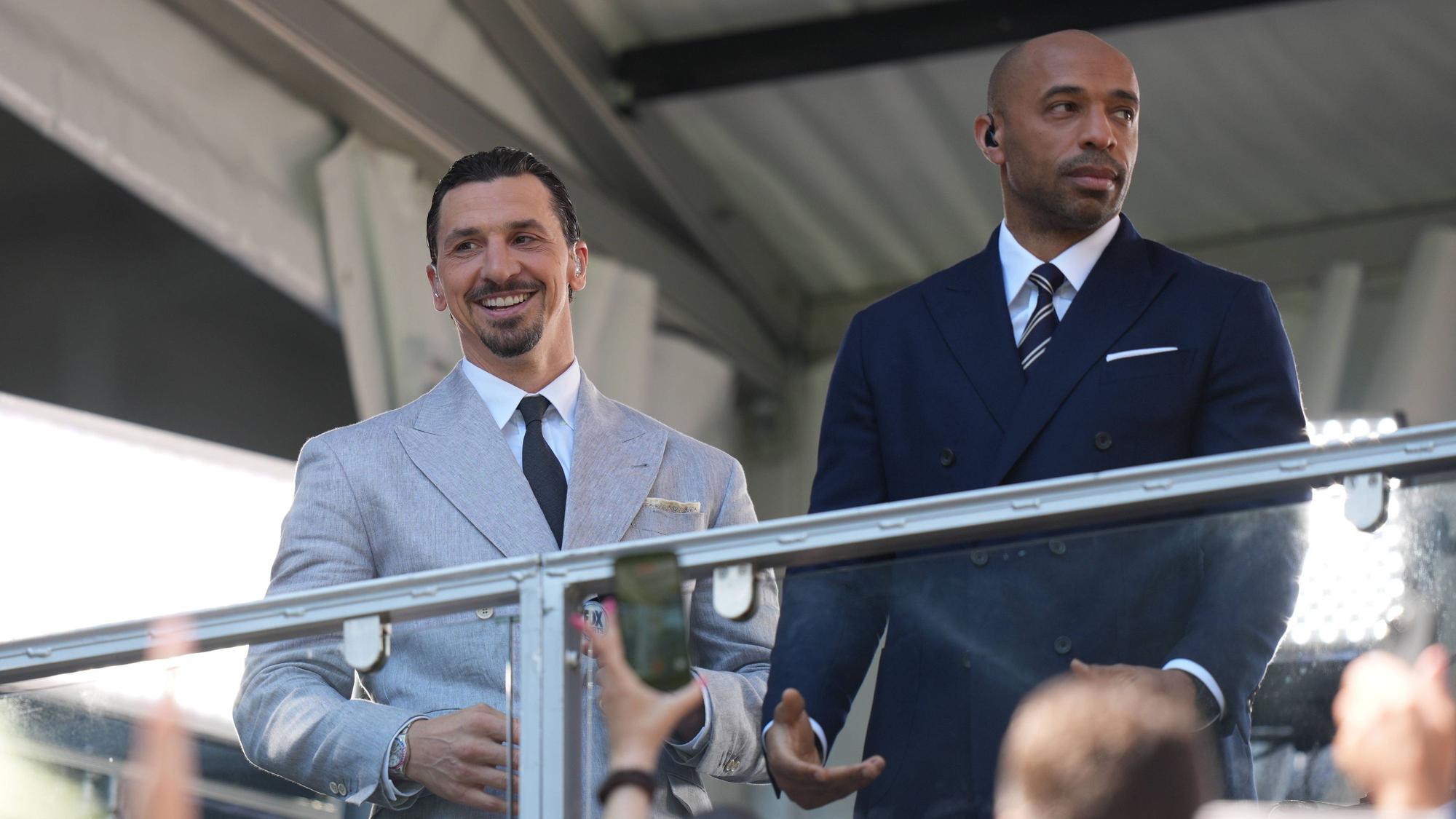 Thierry Henry (r.) und Zlatan Ibrahimovic.
