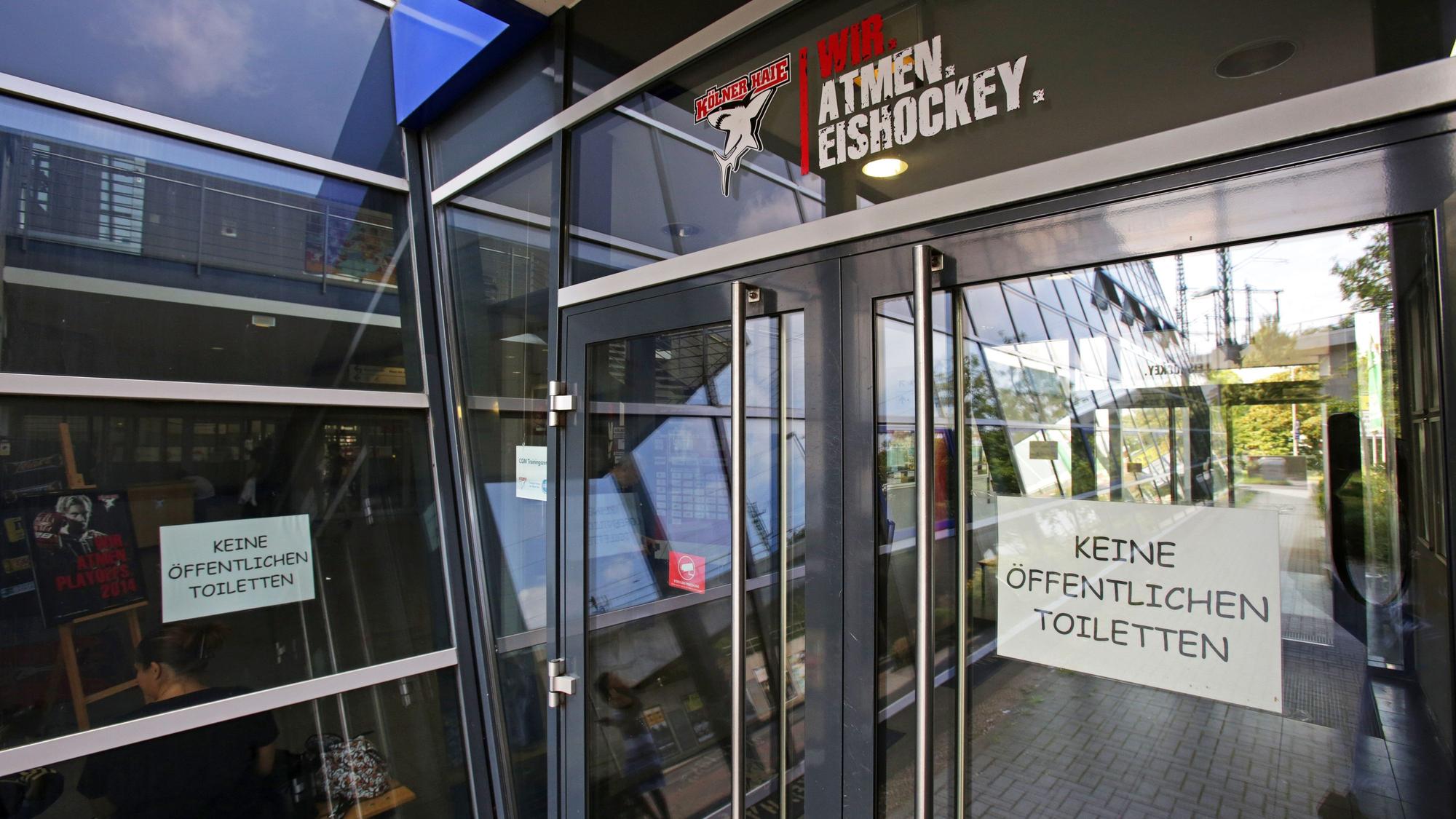 Der Eingang zum Trainingszentrum der Eishockeymannschaft Koelner Haie. (Archivbild)