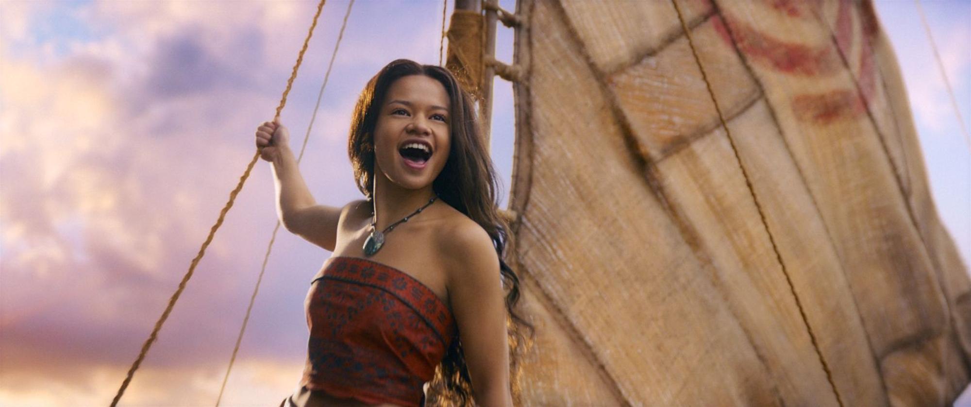 Die australische Newcomerin Catherine Laga'aia spielt Prinzessin Vaiana. (Bild: 2026 Disney Enterprises, Inc. All Rights Reserved.)
